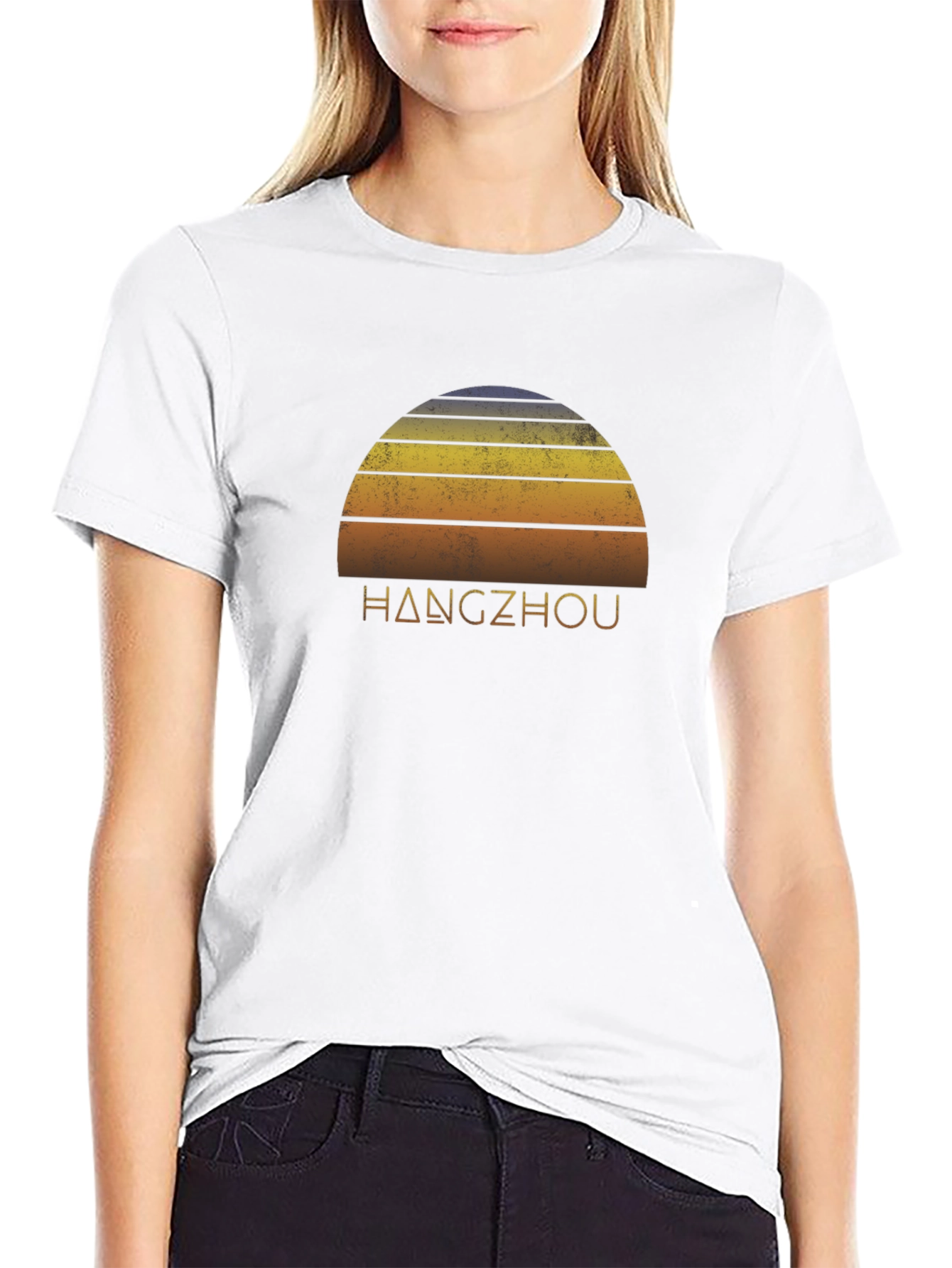 Hangzhou Retro Sunset Graphic Tee