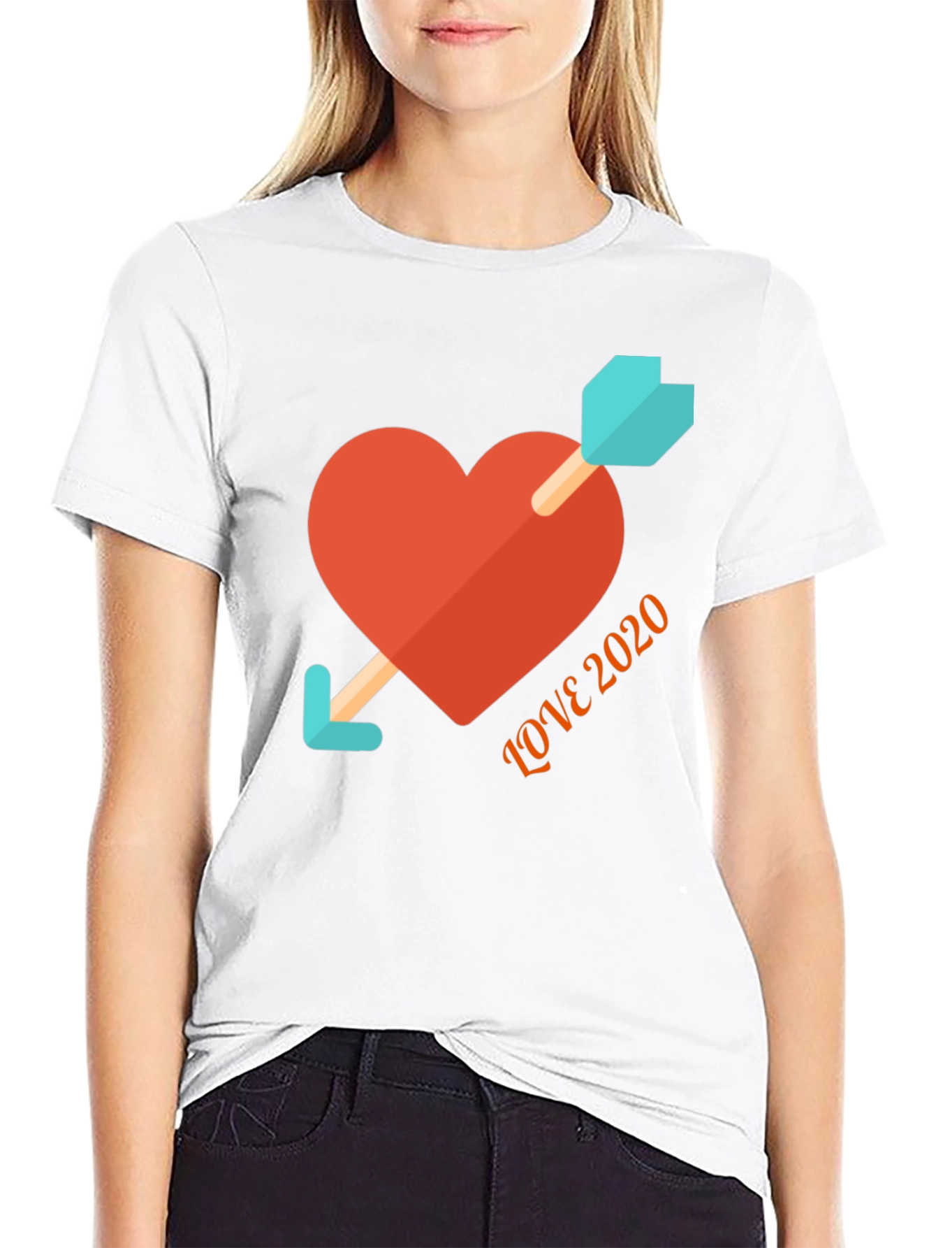 Love 2020 Arrow Heart T-Shirt - Trendy Graphic Tee