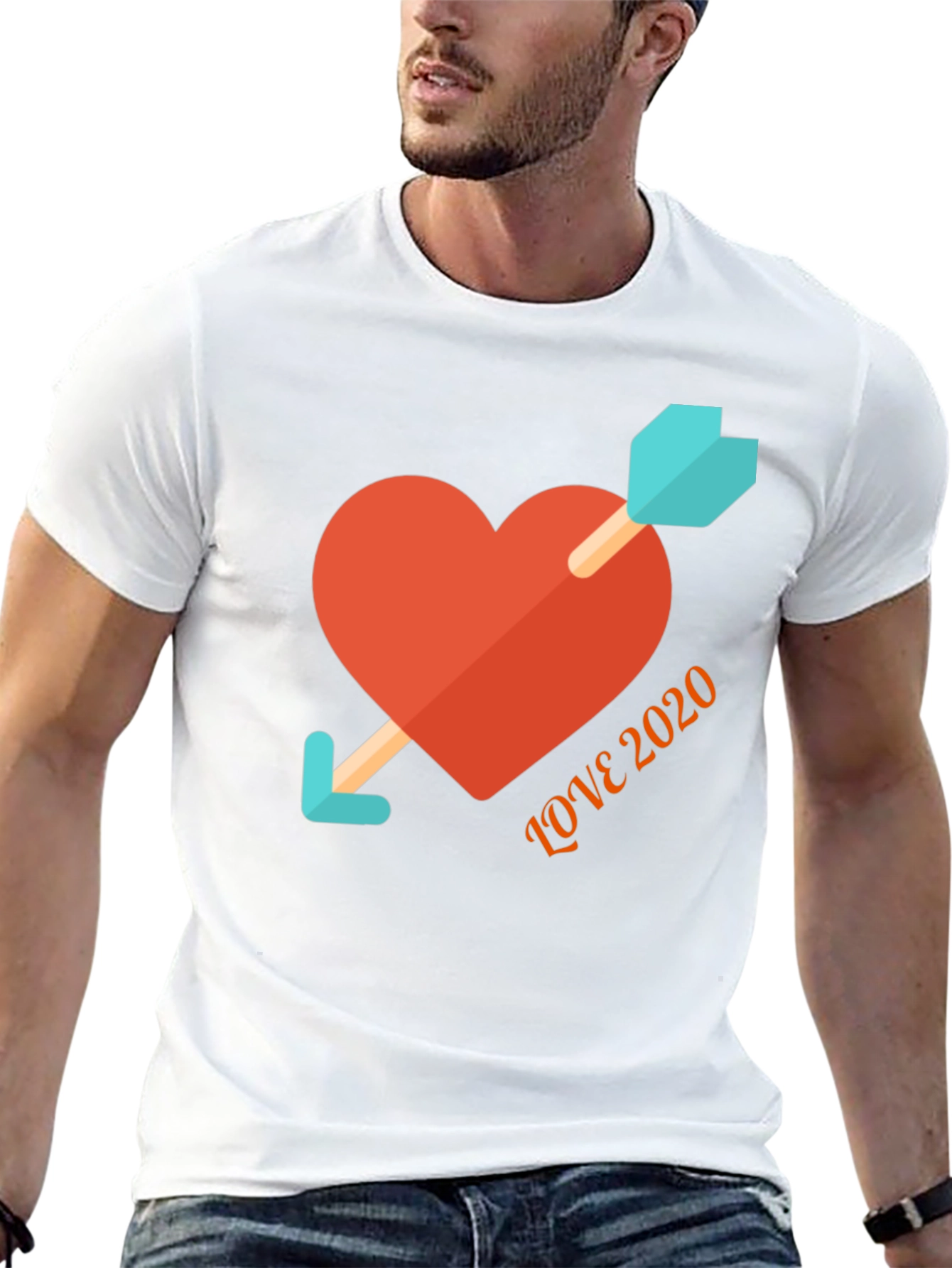 Love 2020 Arrow Heart T-Shirt - Trendy Graphic Tee