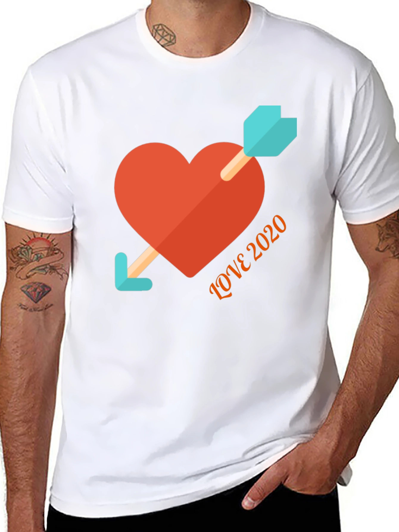 Love 2020 Arrow Heart T-Shirt - Trendy Graphic Tee