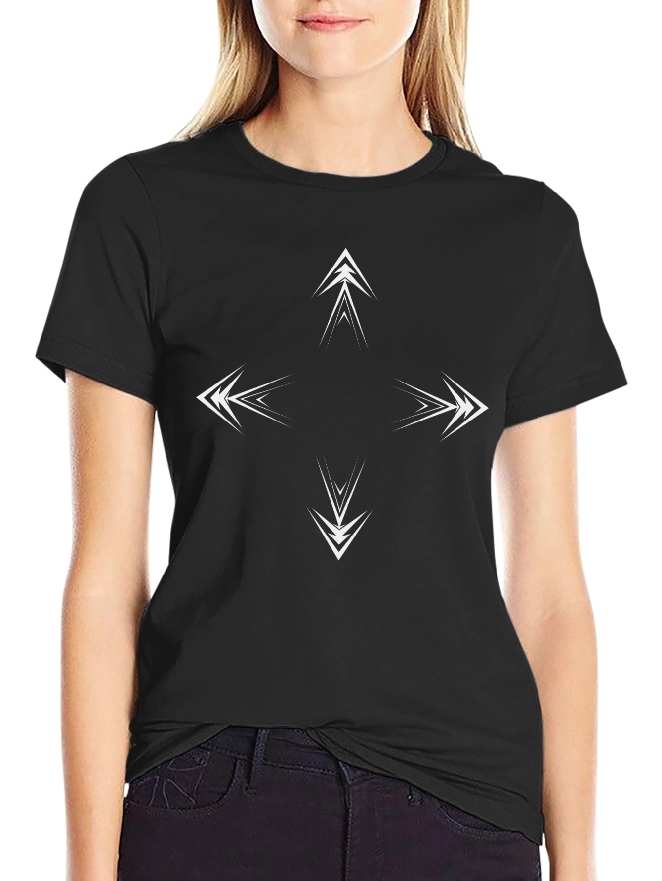 Arrow Compass Graphic Black T-Shirt