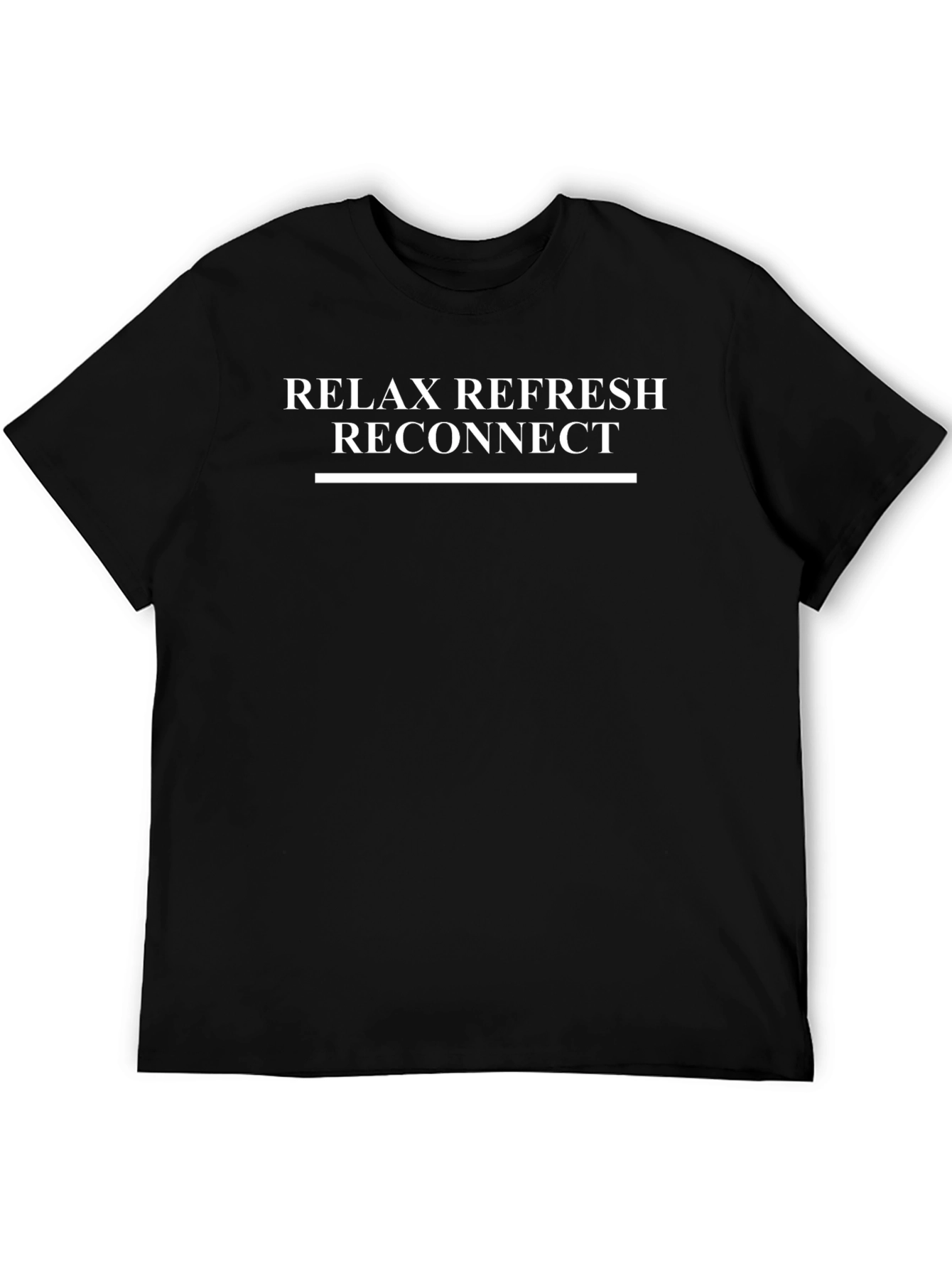 Relax Refresh Reconnect Black T-Shirt