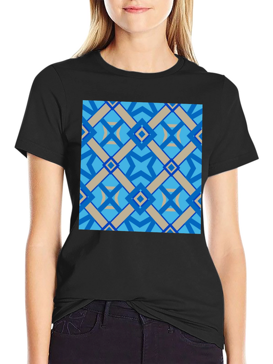 Geometric Pattern Black T-Shirt