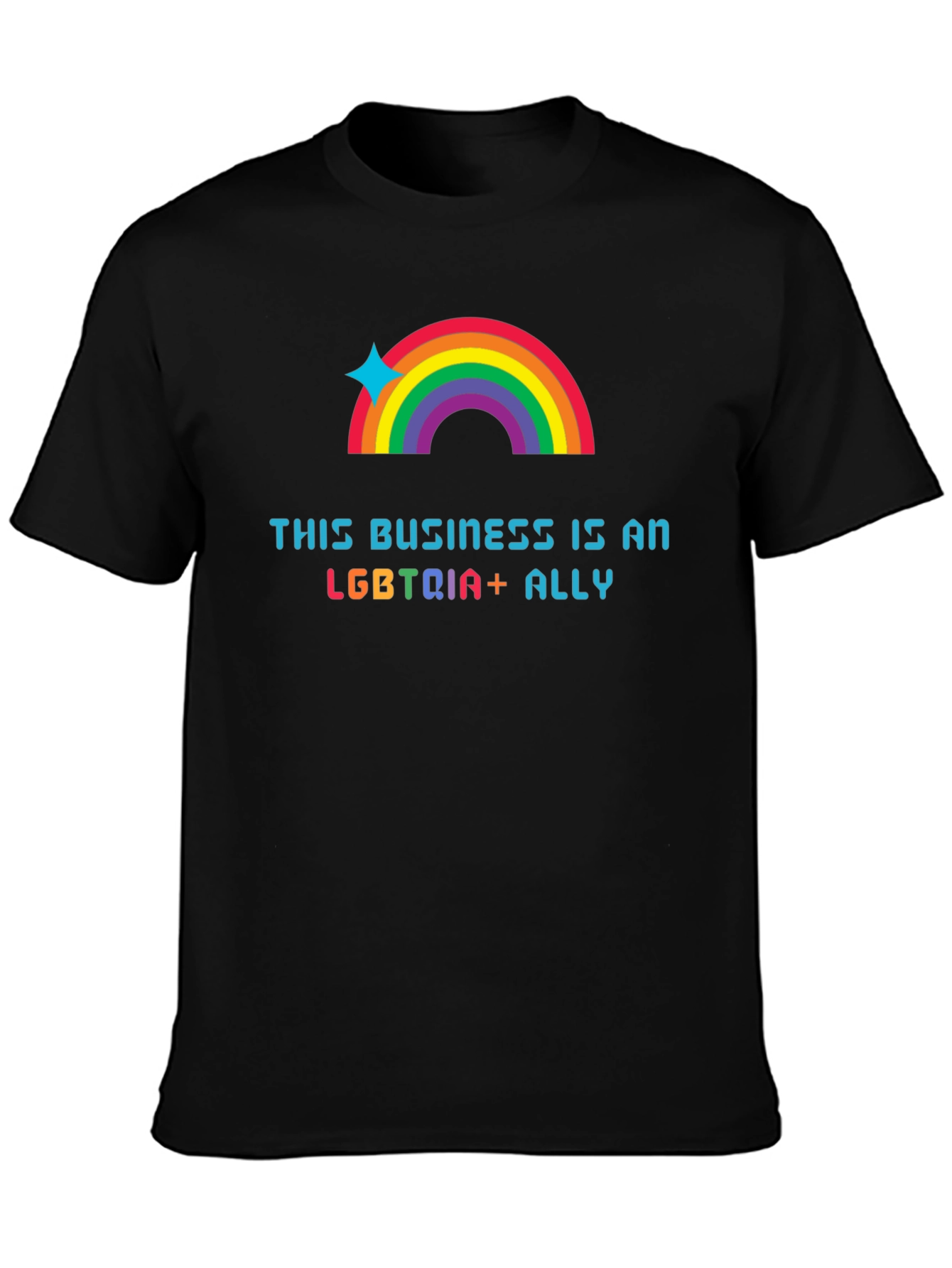 LGBTQIA+ Ally T-Shirt: Rainbow Pride Tee