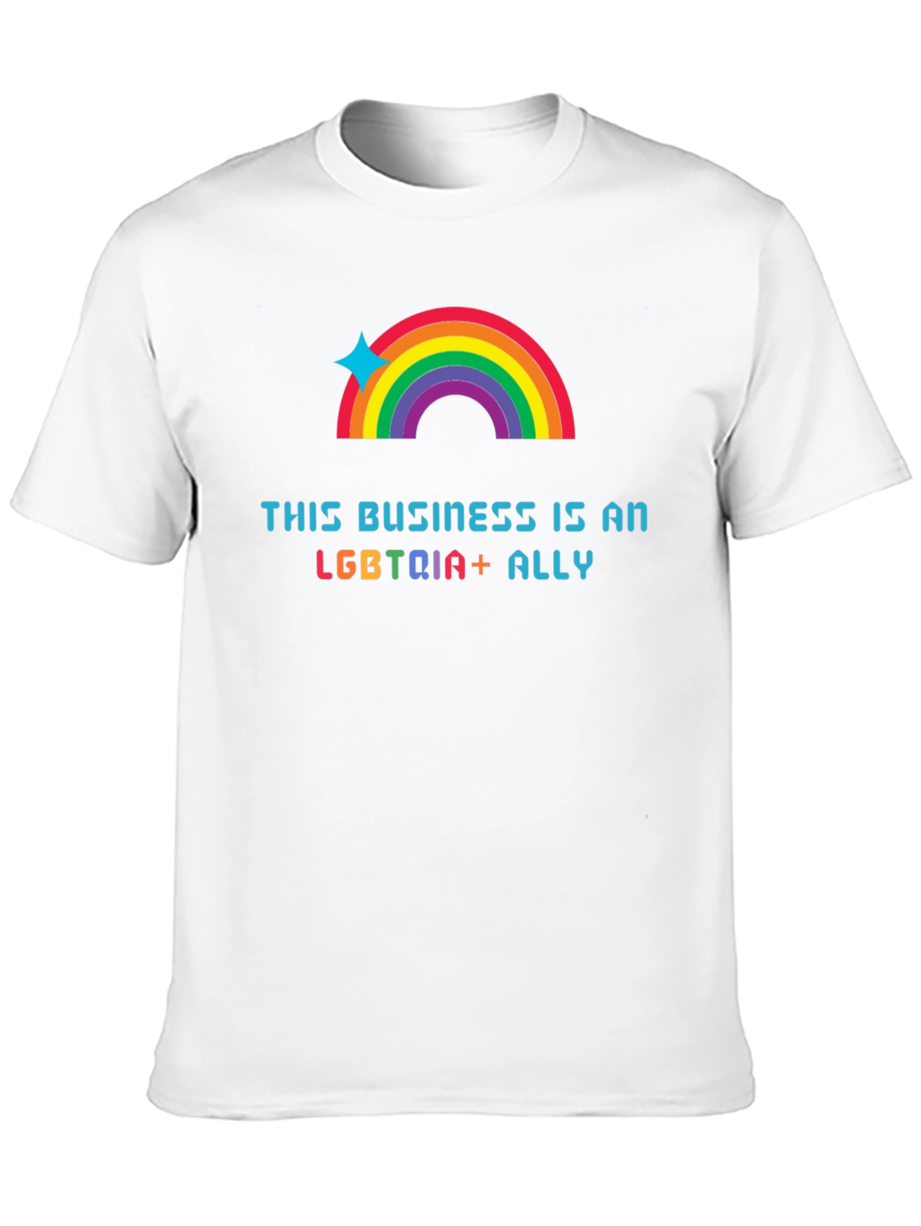 LGBTQIA+ Ally T-Shirt: Rainbow Pride Tee