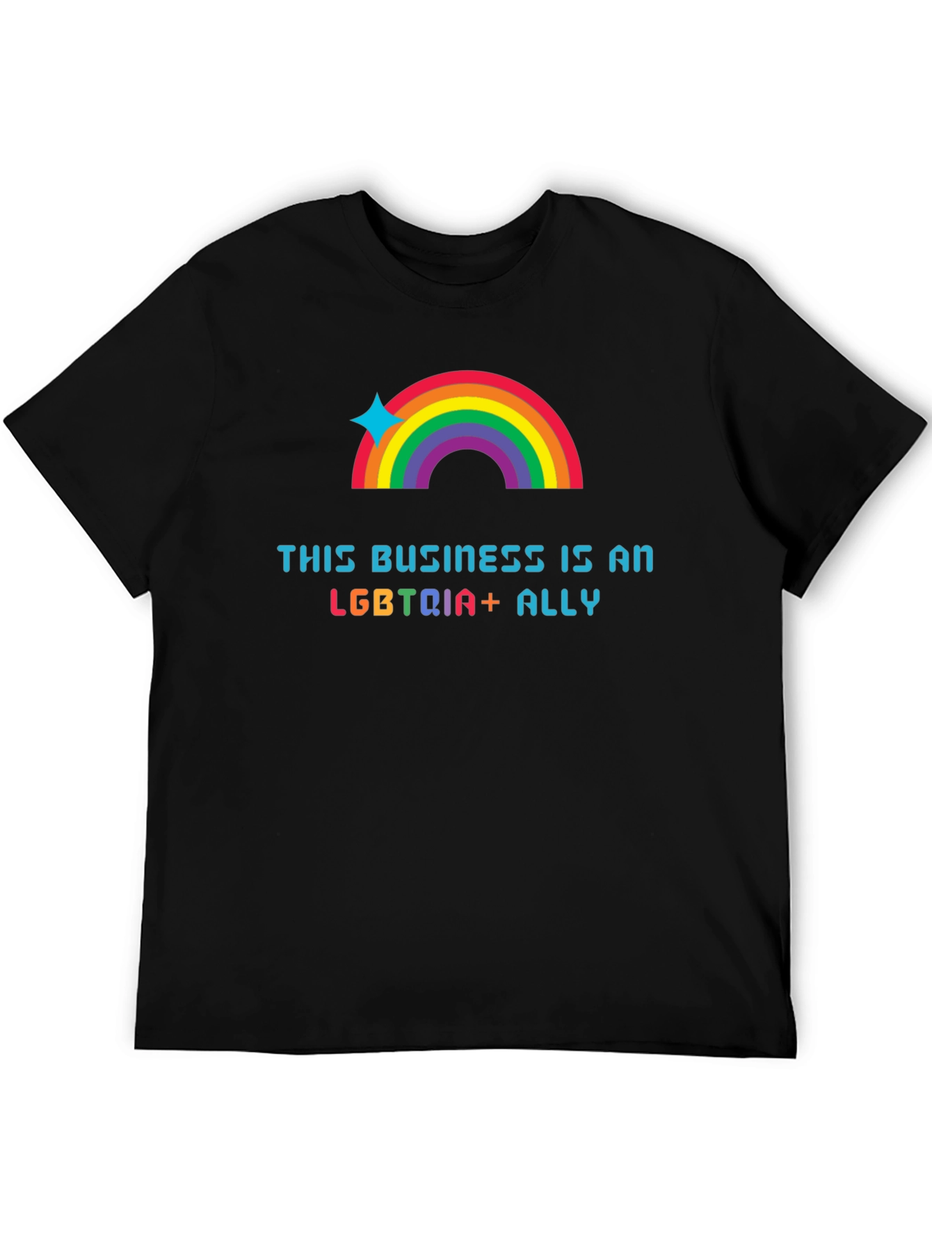 LGBTQIA+ Ally T-Shirt: Rainbow Pride Tee