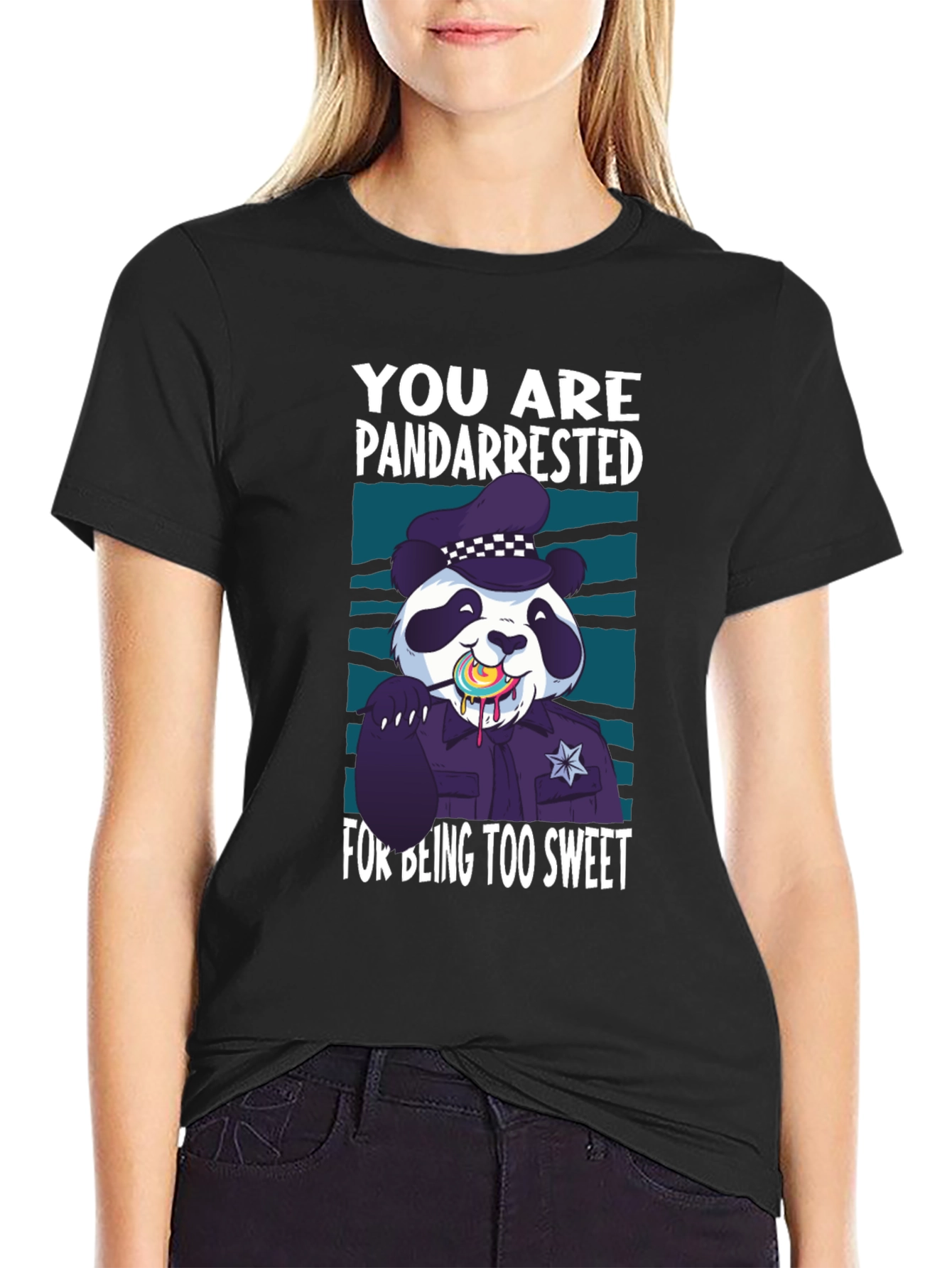 Pandarrested T-Shirt - Sweet Panda Police Design
