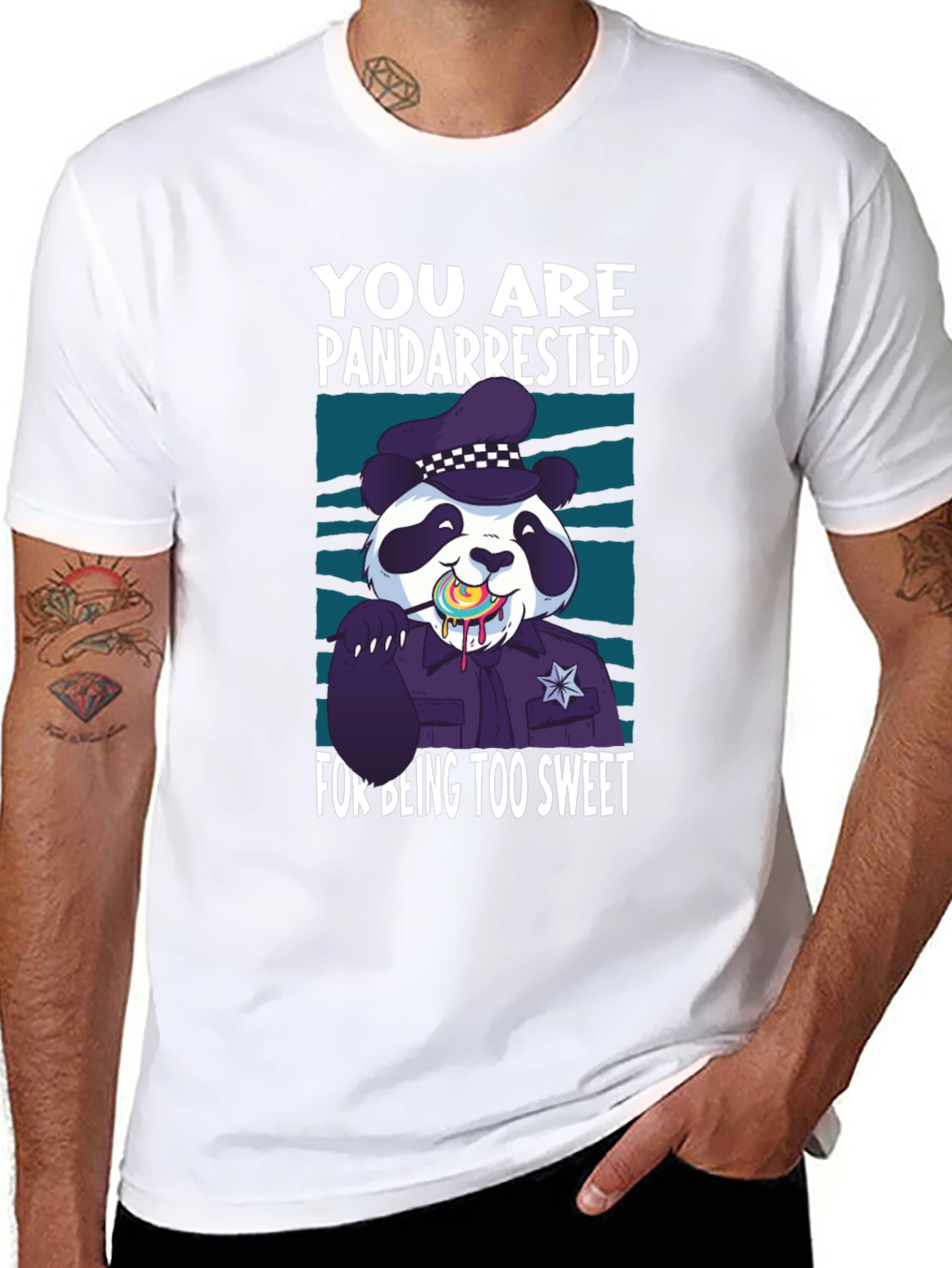 Pandarrested T-Shirt - Sweet Panda Police Design
