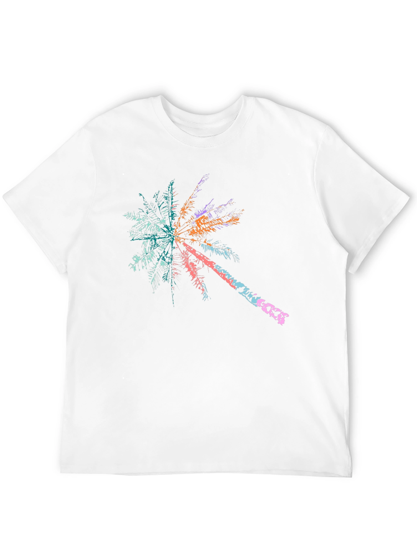Palm Tree Graphic Print Black T-Shirt