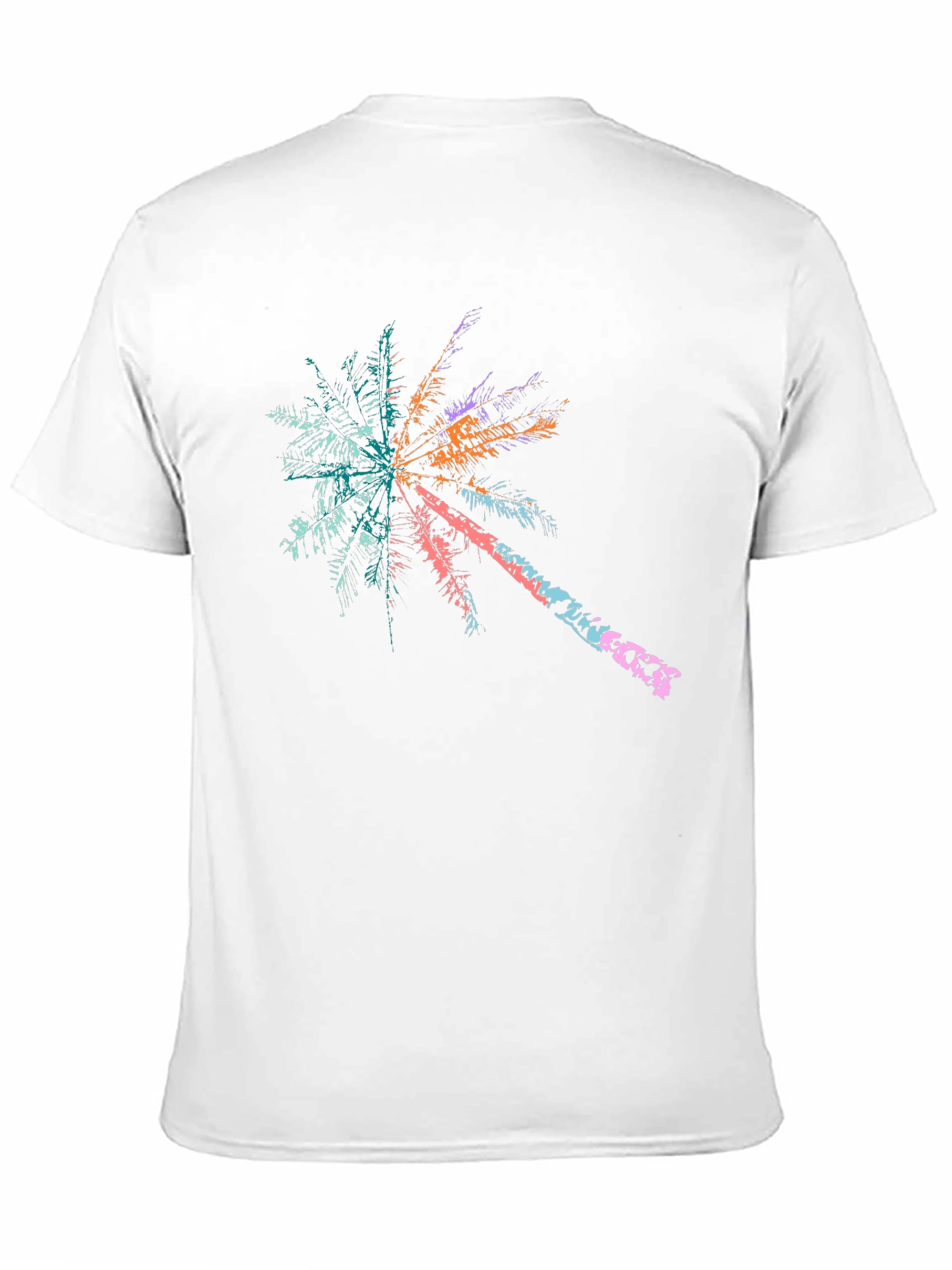 Palm Tree Graphic Print Black T-Shirt