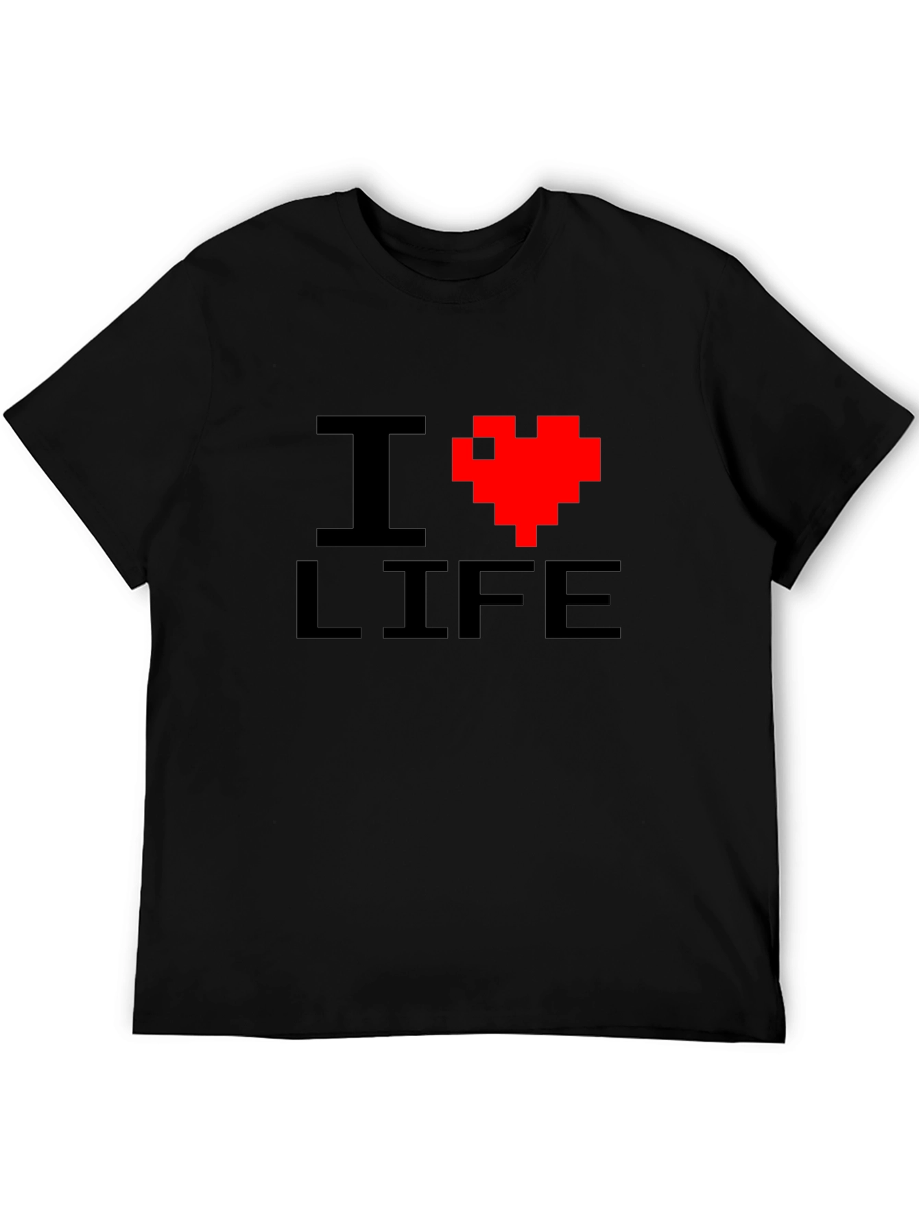 Pixel Heart Graphic Tee - I Love Life