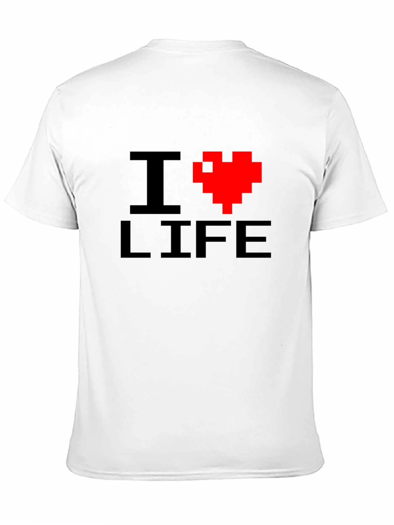 Pixel Heart Graphic Tee - I Love Life