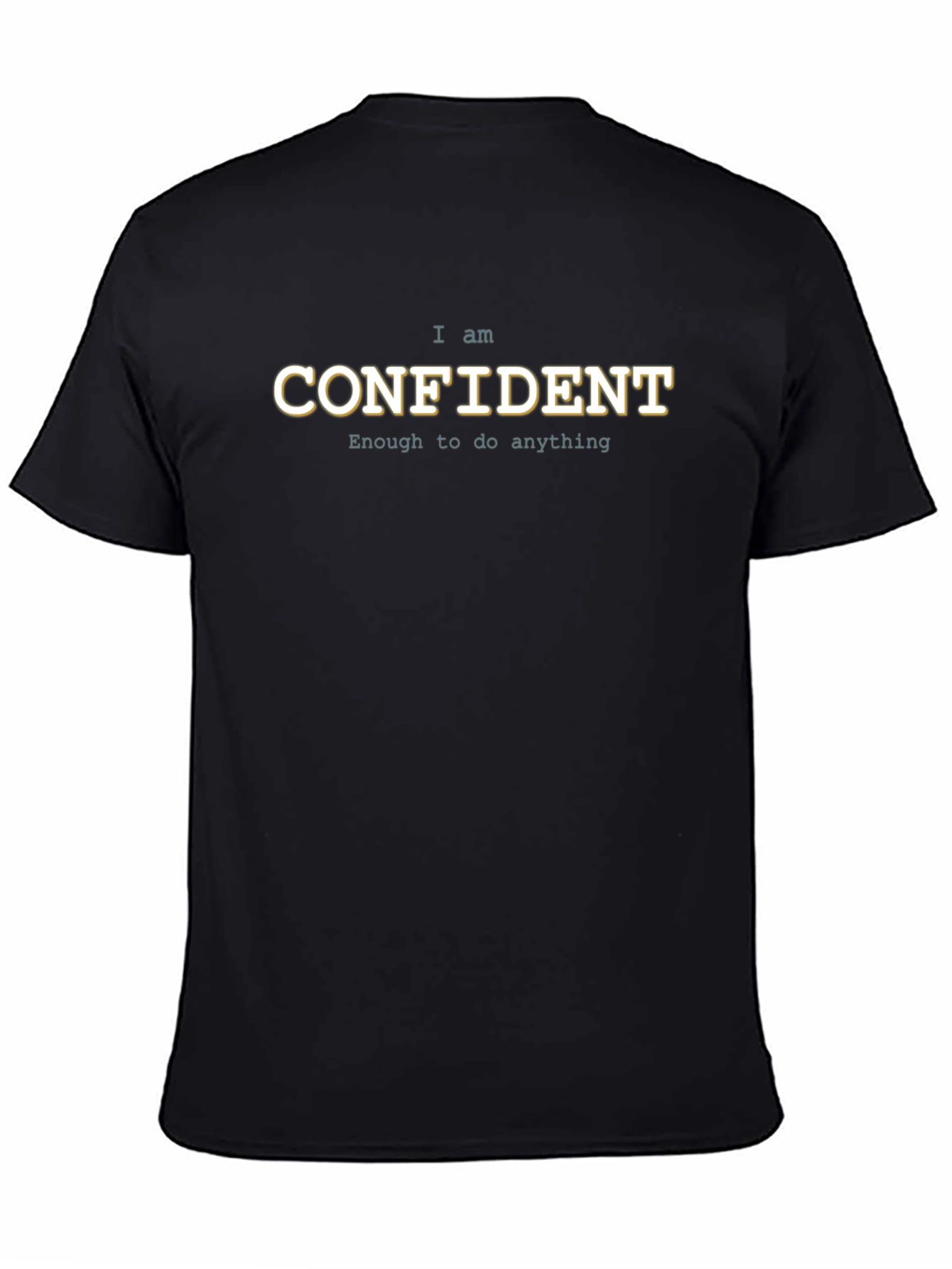 Confident Graphic T-Shirt - Black Casual Tee
