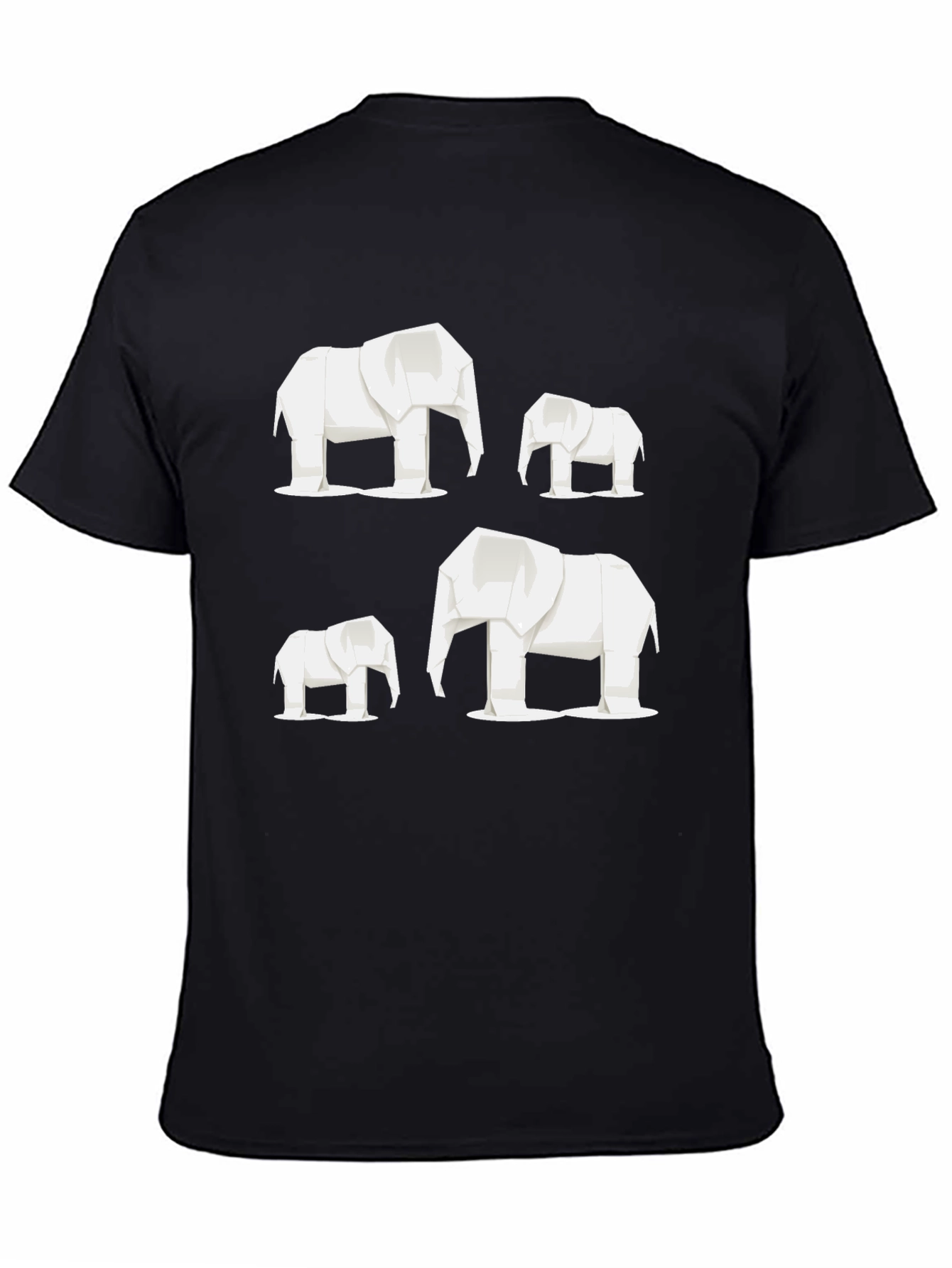 Origami Elephant T-Shirt - Geometric Design