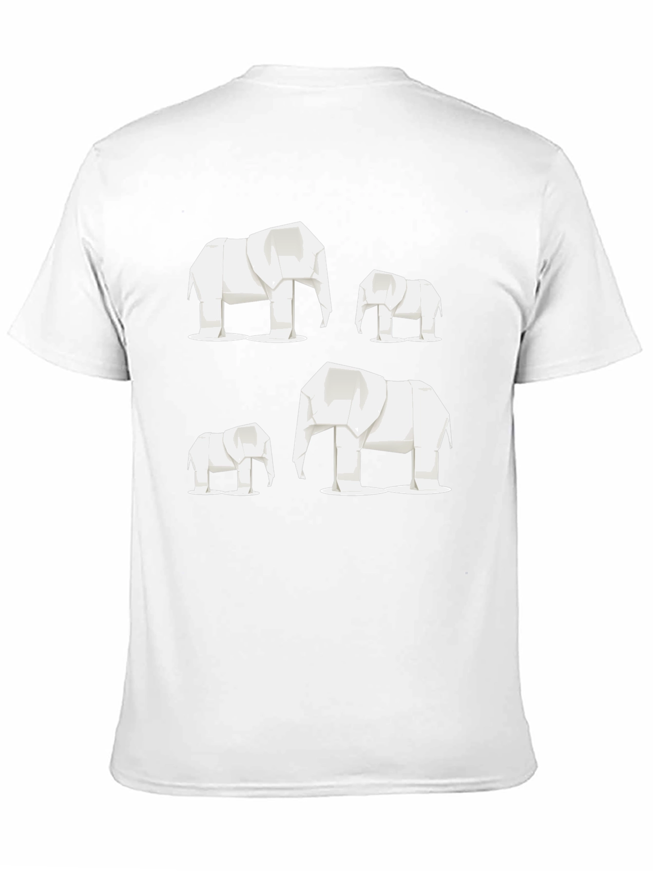 Origami Elephant T-Shirt - Geometric Design