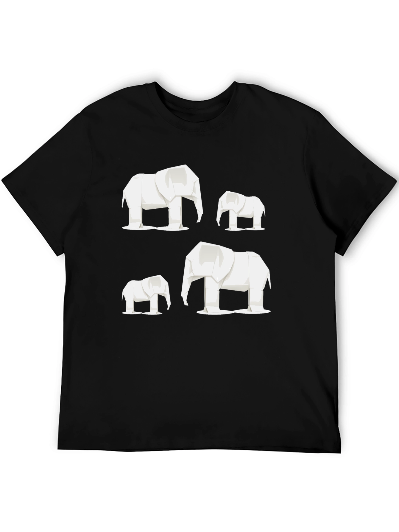 Origami Elephant T-Shirt - Geometric Design
