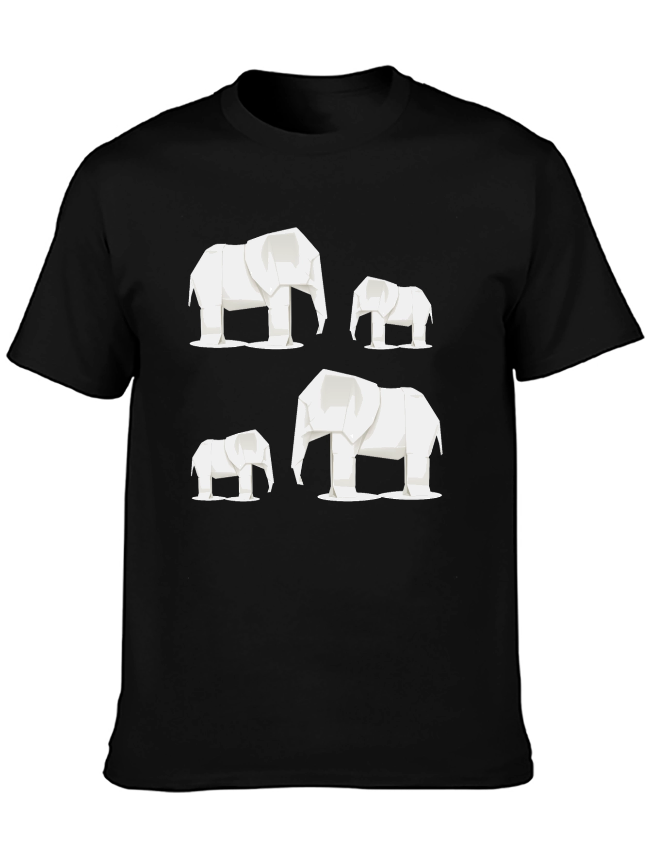 Origami Elephant T-Shirt - Geometric Design