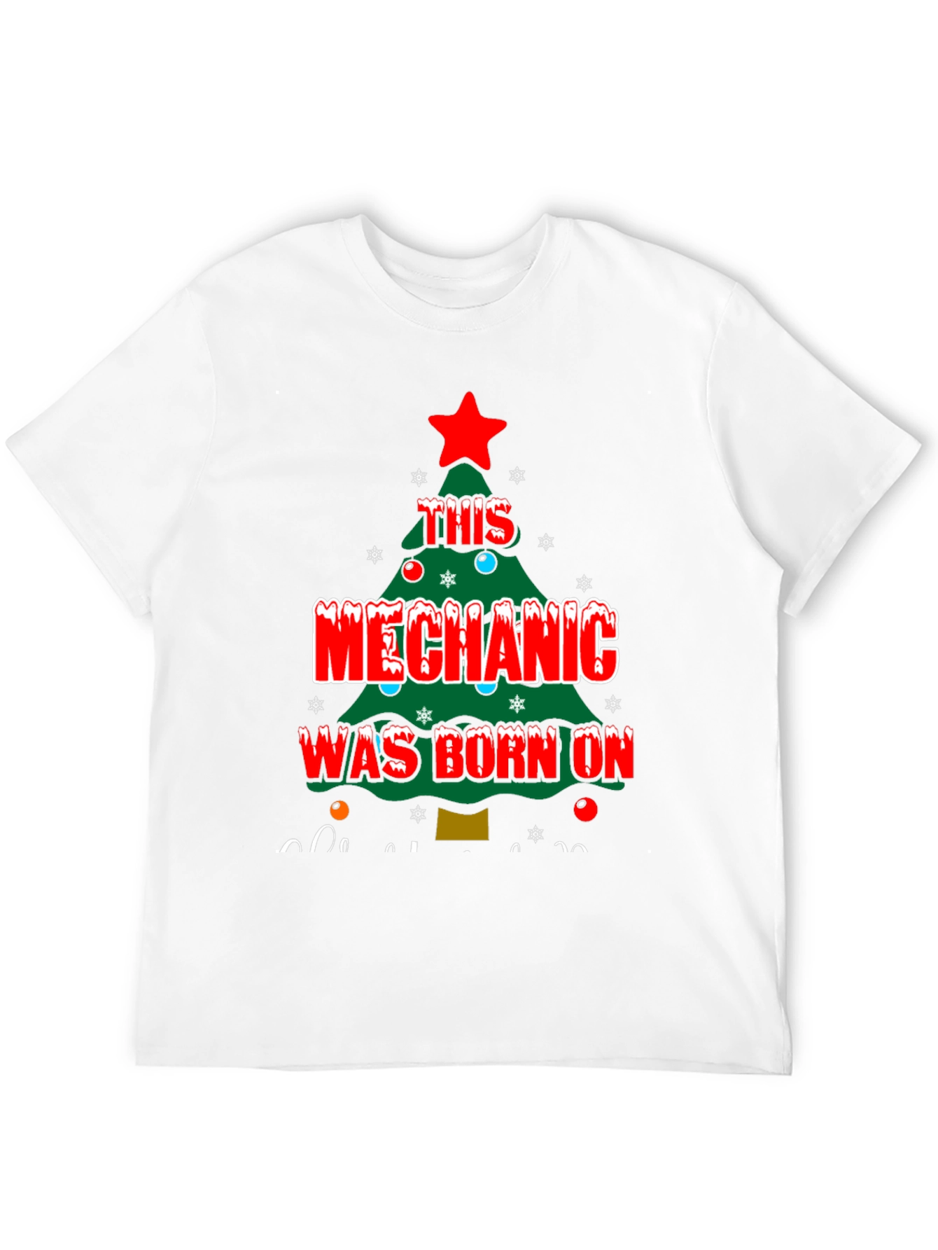 Mechanic Christmas Tree T-Shirt