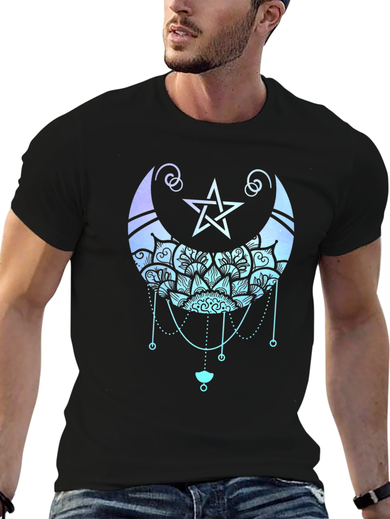 Mystic Moon Mandala Graphic Tee