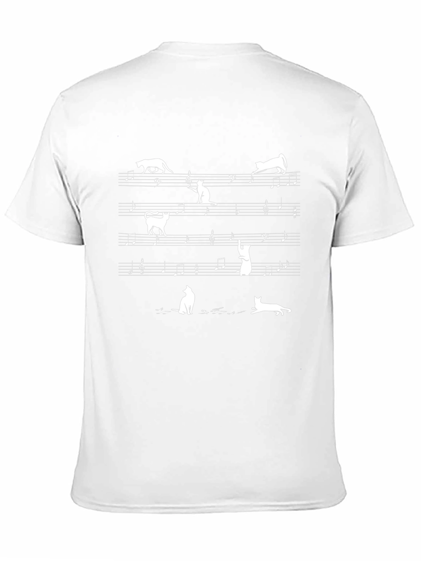 Musical Cat T-Shirt - Black Cotton Blend
