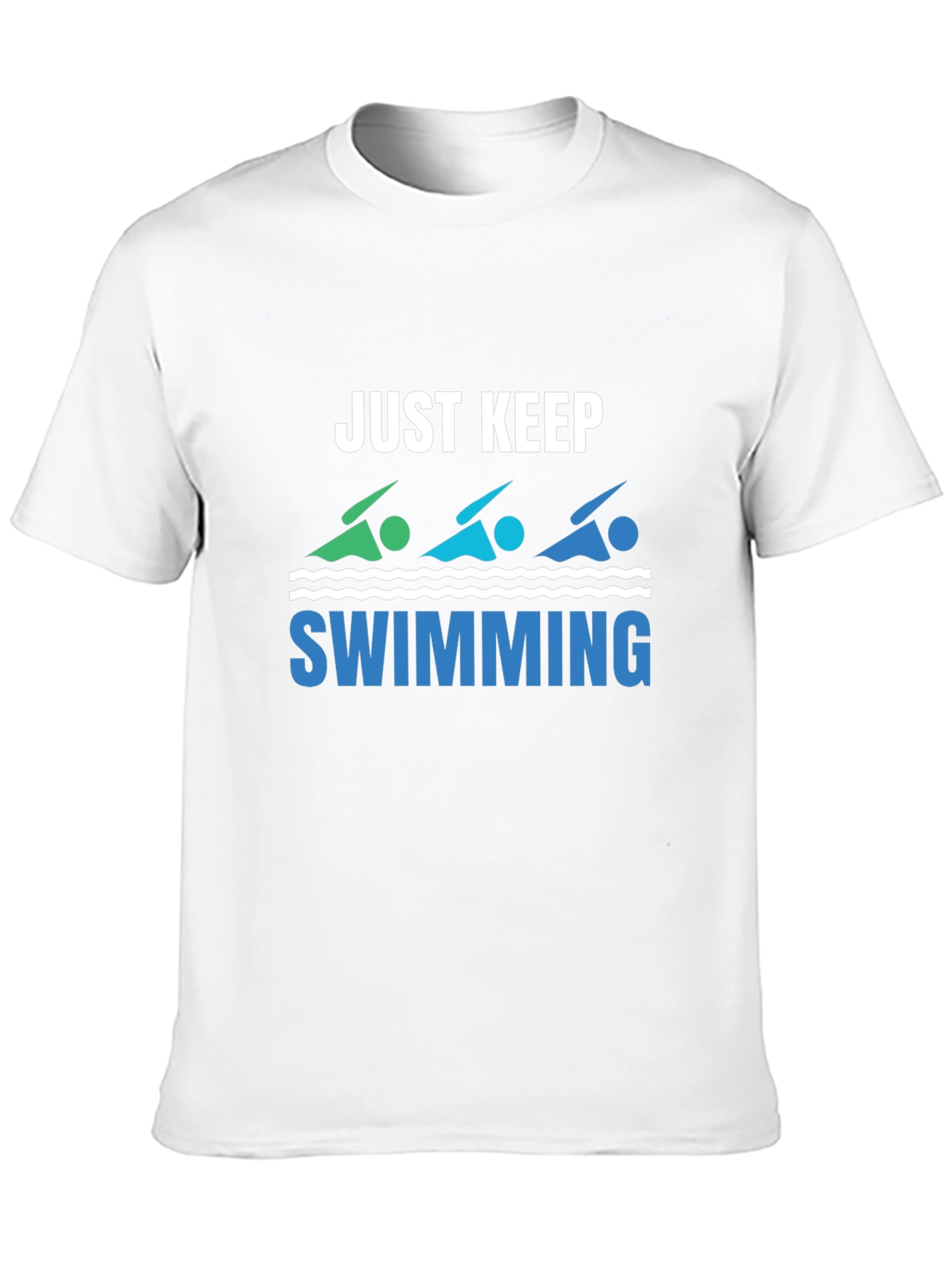 Just Keep Swimming Black Graphic T-Shirt