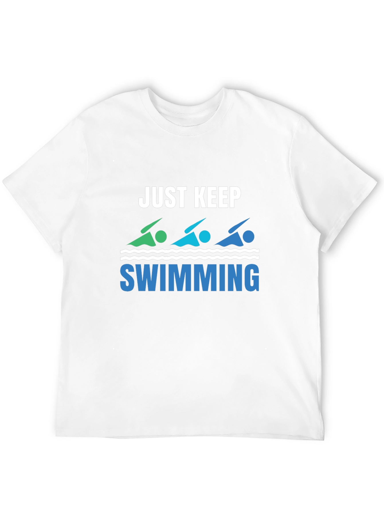 Just Keep Swimming Black Graphic T-Shirt