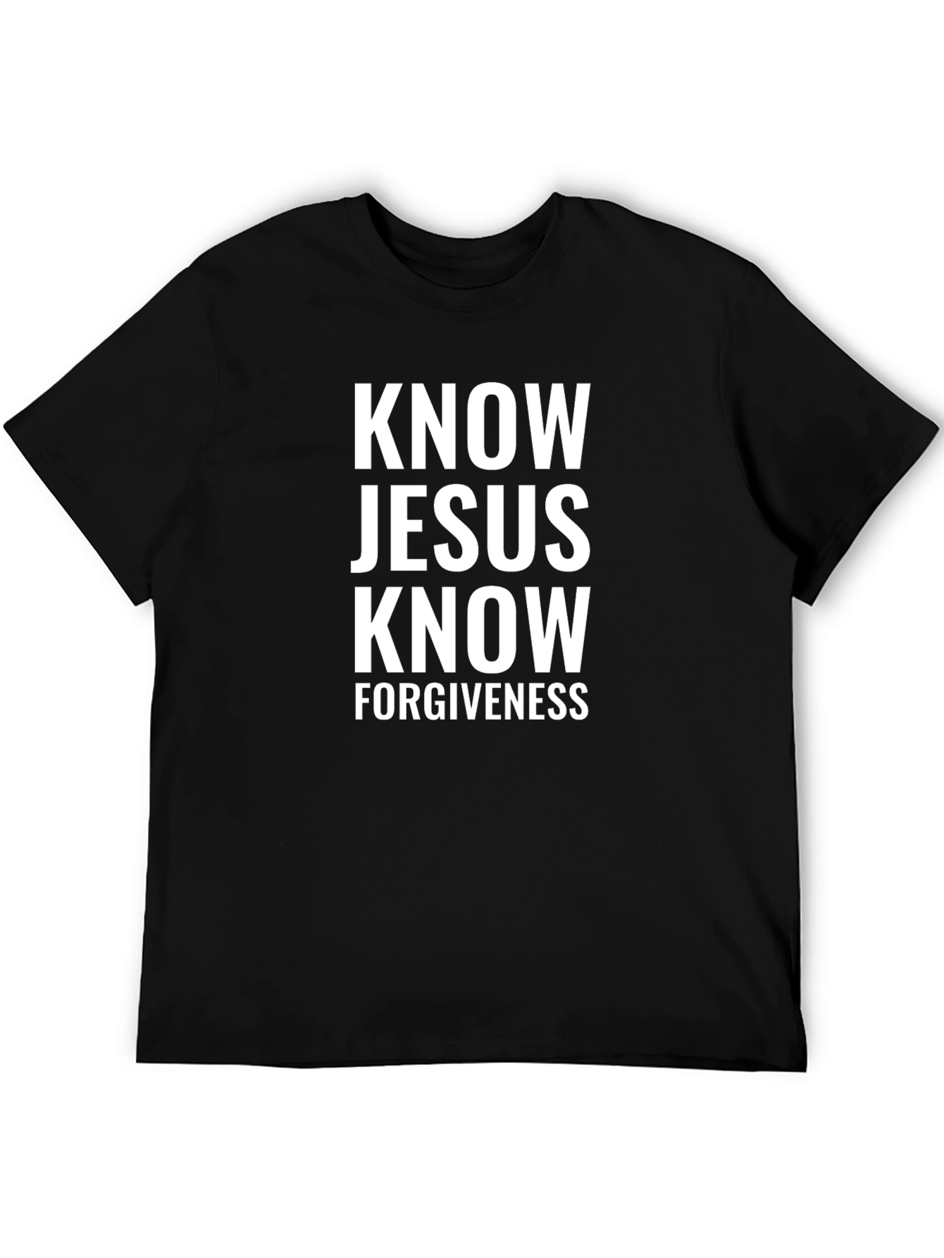 Know Jesus Black Graphic Tee
