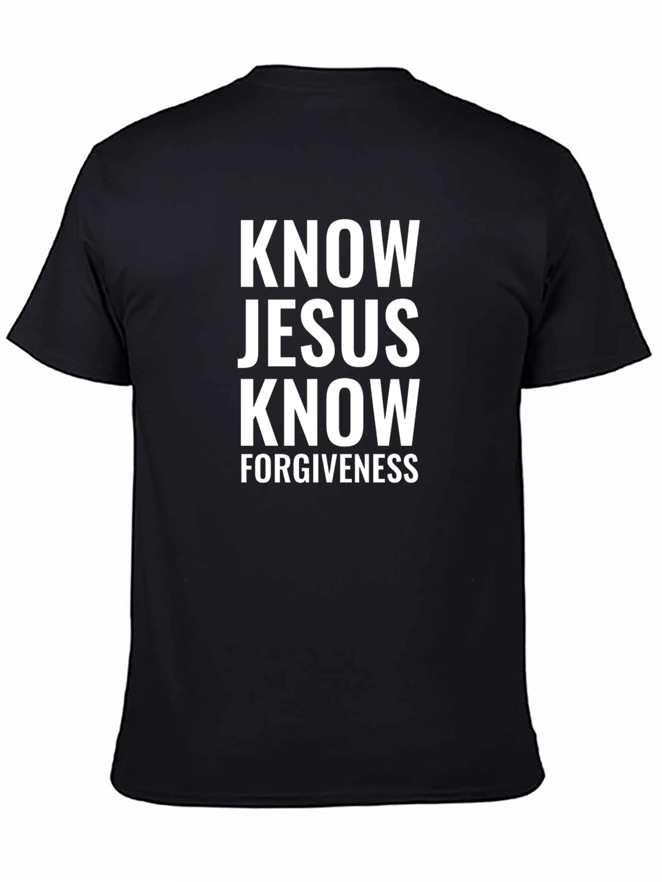 Know Jesus Black Graphic Tee