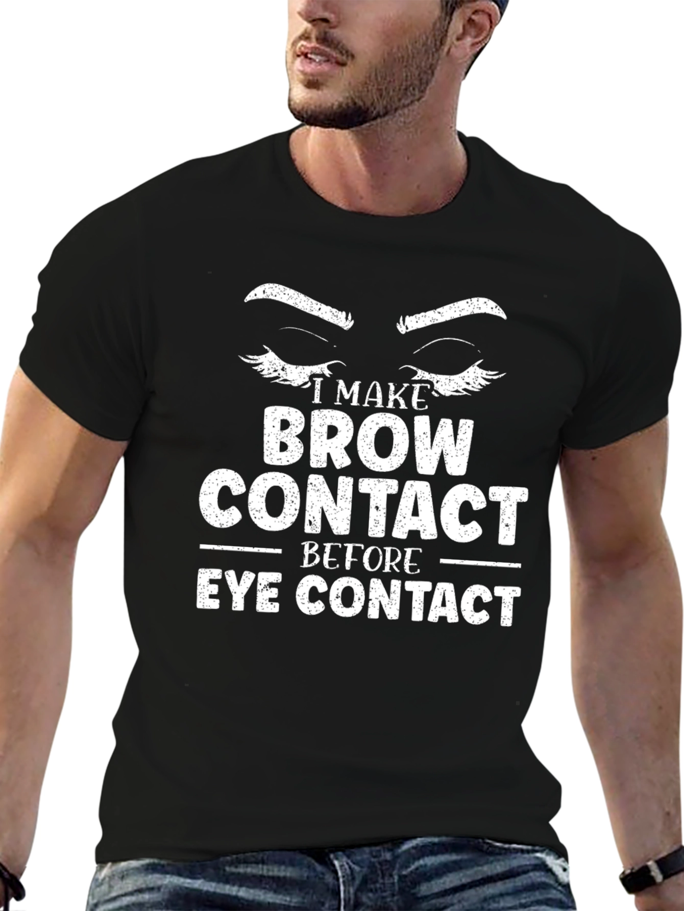 Funny Eyebrow Contact Graphic Tee