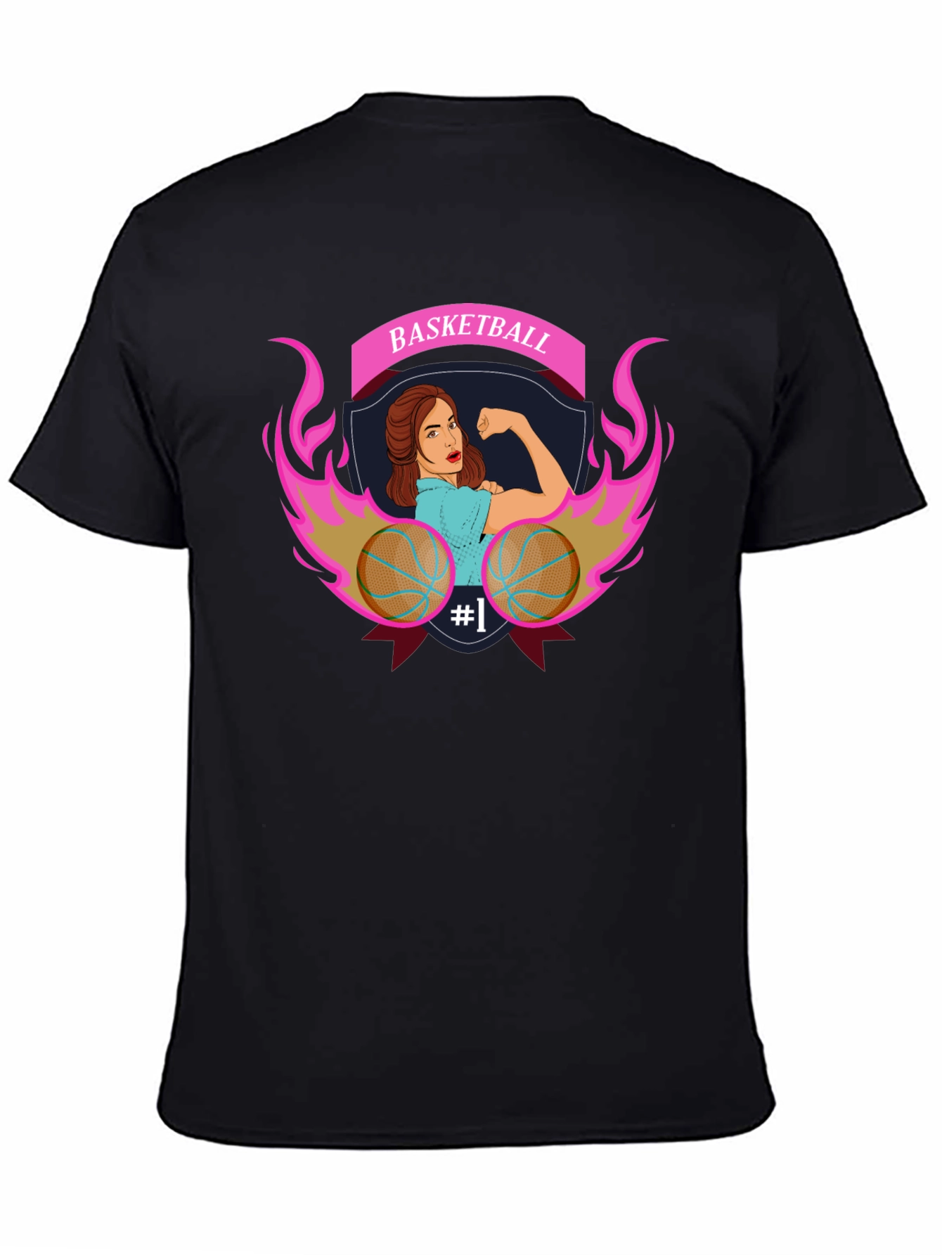 Basketball Strong Woman Graphic T-Shirt