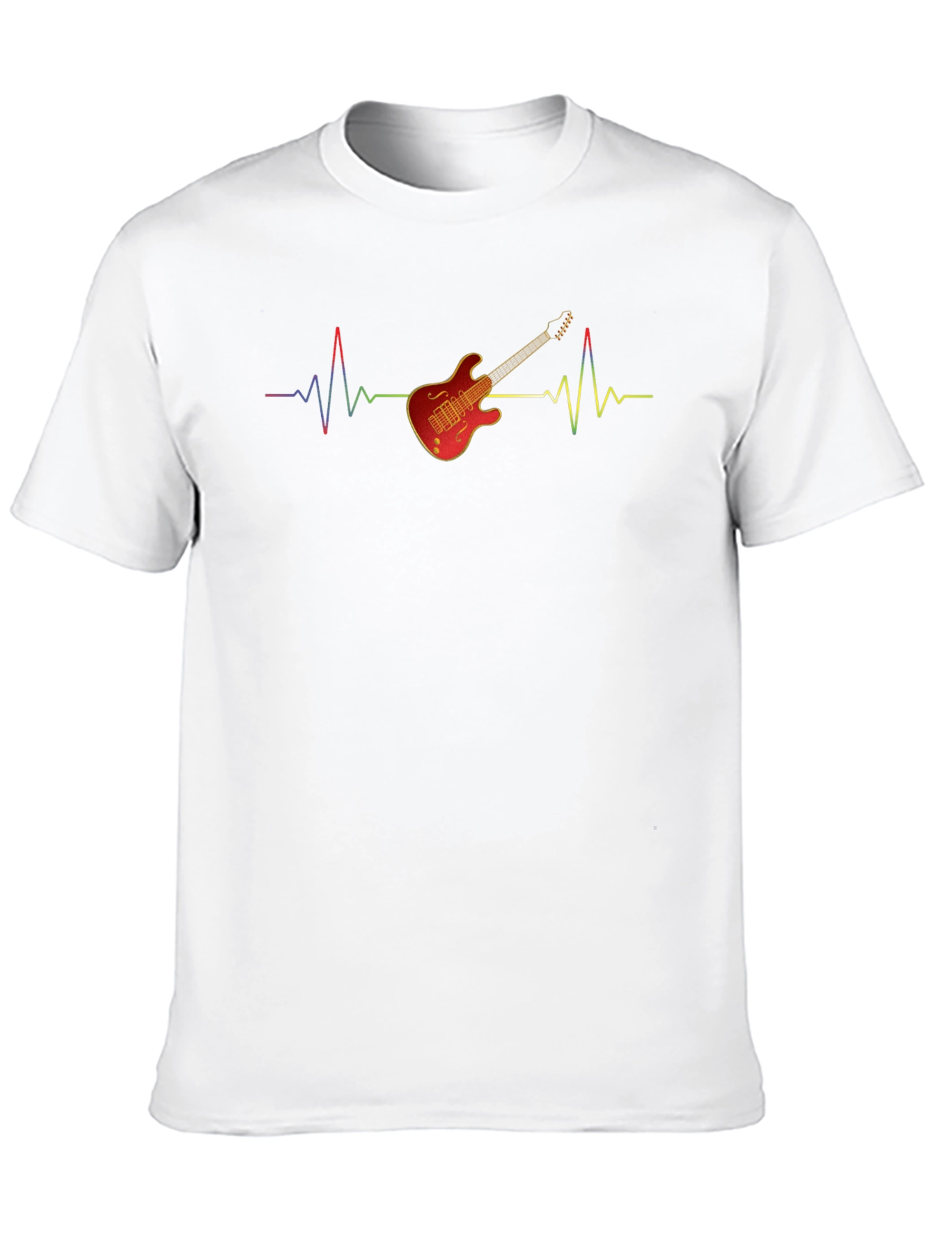 Guitar Heartbeat Graphic T-Shirt