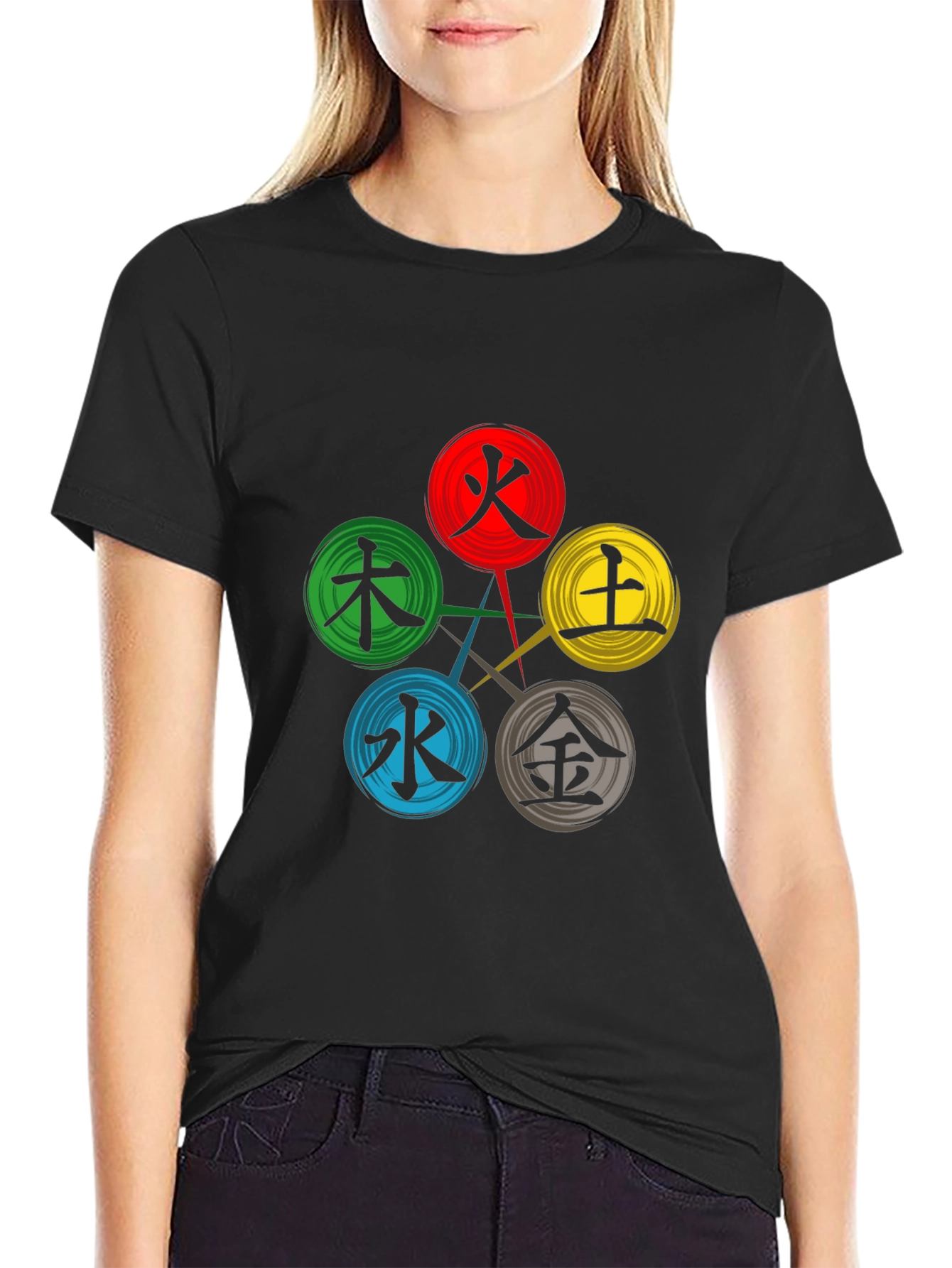 Five Elements Symbol T-Shirt - Stylish Graphic Tee