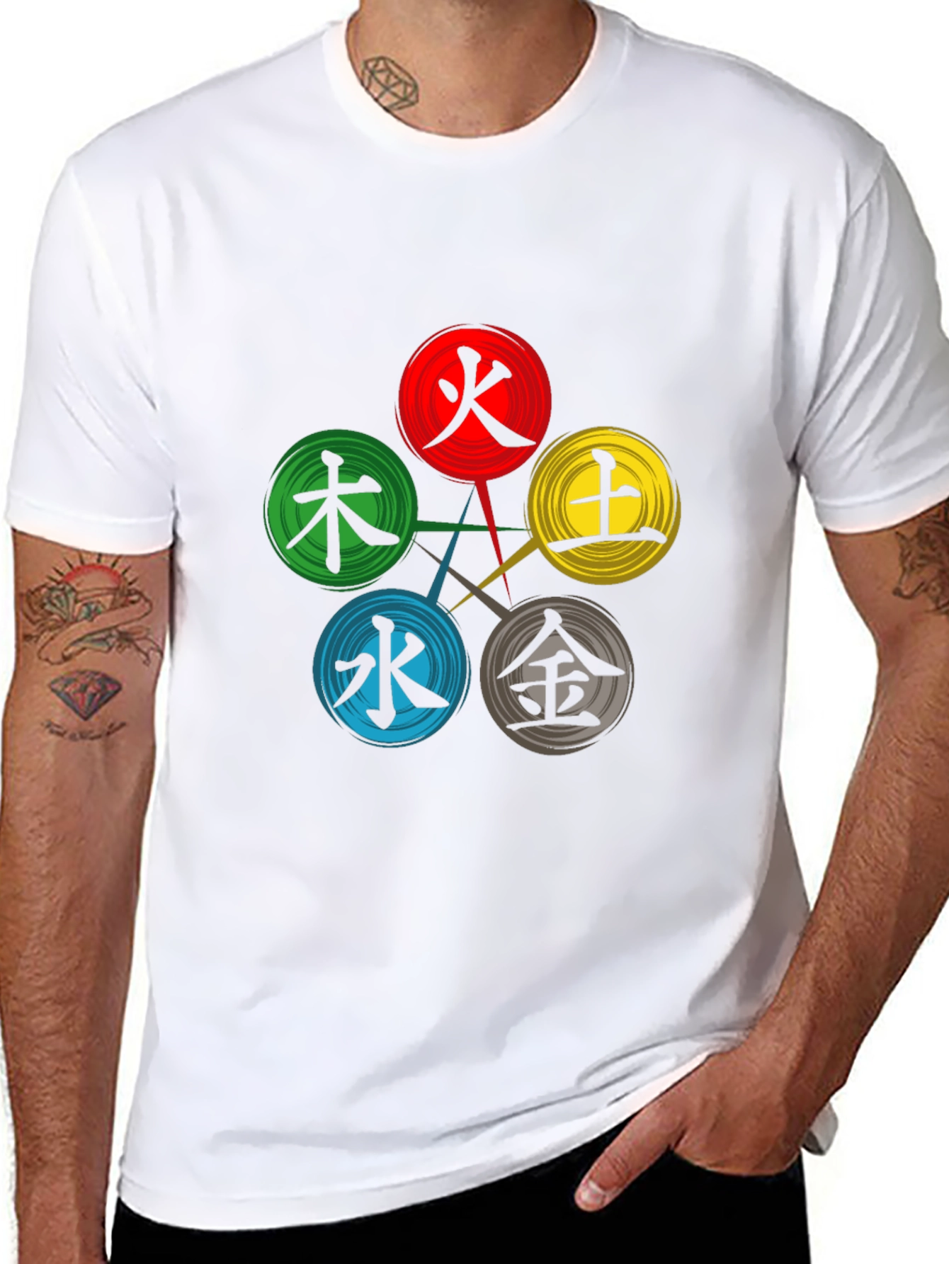 Five Elements Symbol T-Shirt - Stylish Graphic Tee