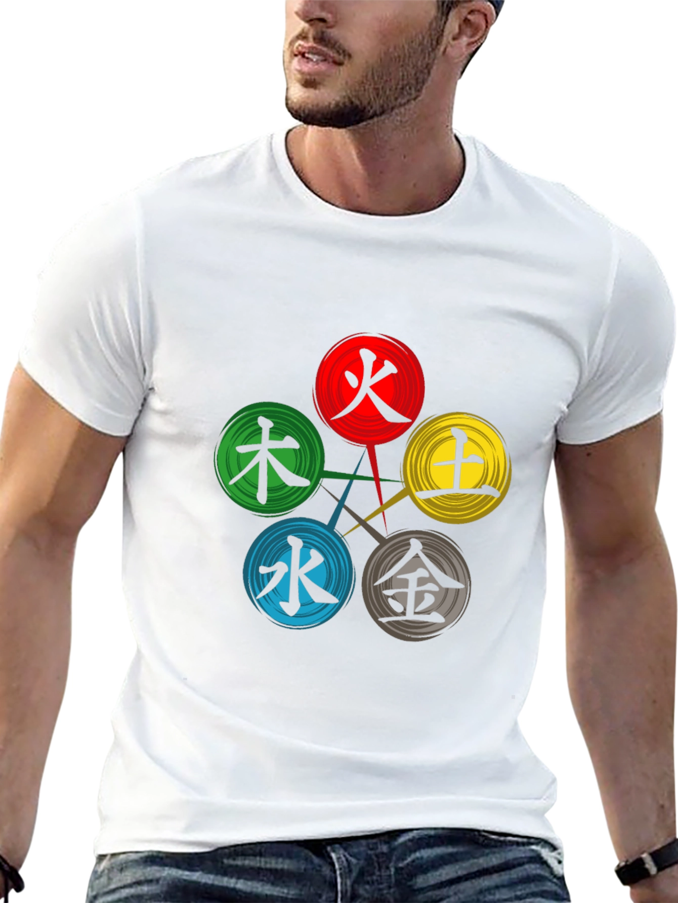 Five Elements Symbol T-Shirt - Stylish Graphic Tee