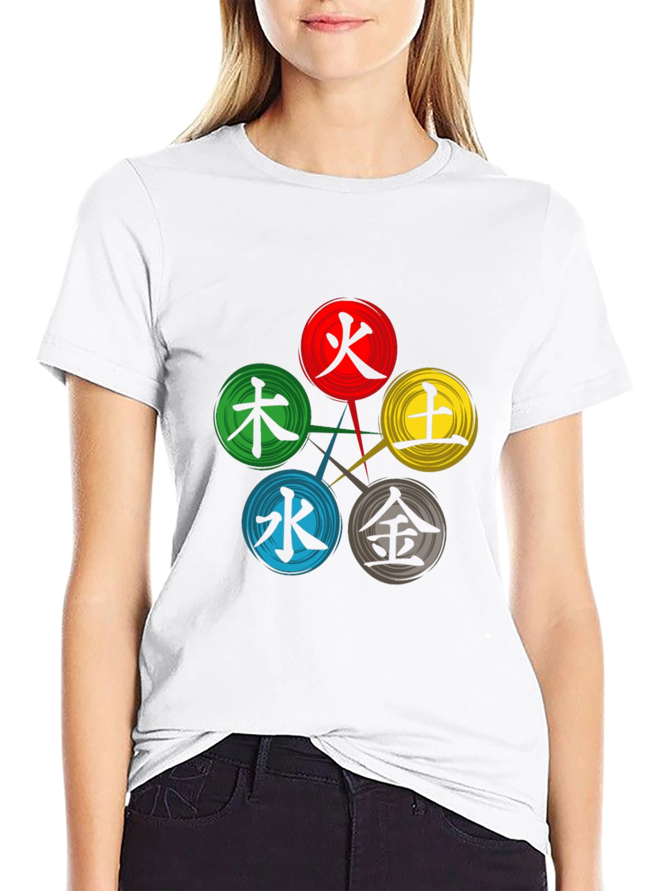 Five Elements Symbol T-Shirt - Stylish Graphic Tee