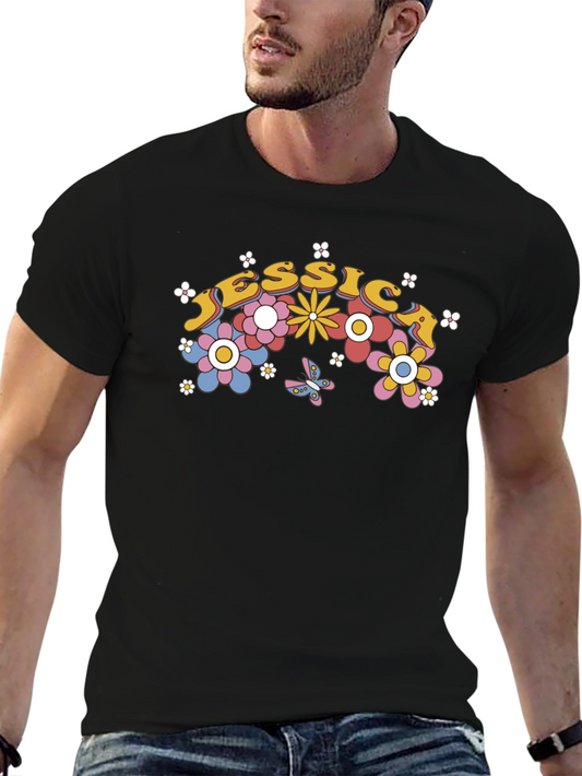 Jessica Flower Power Retro T-Shirt
