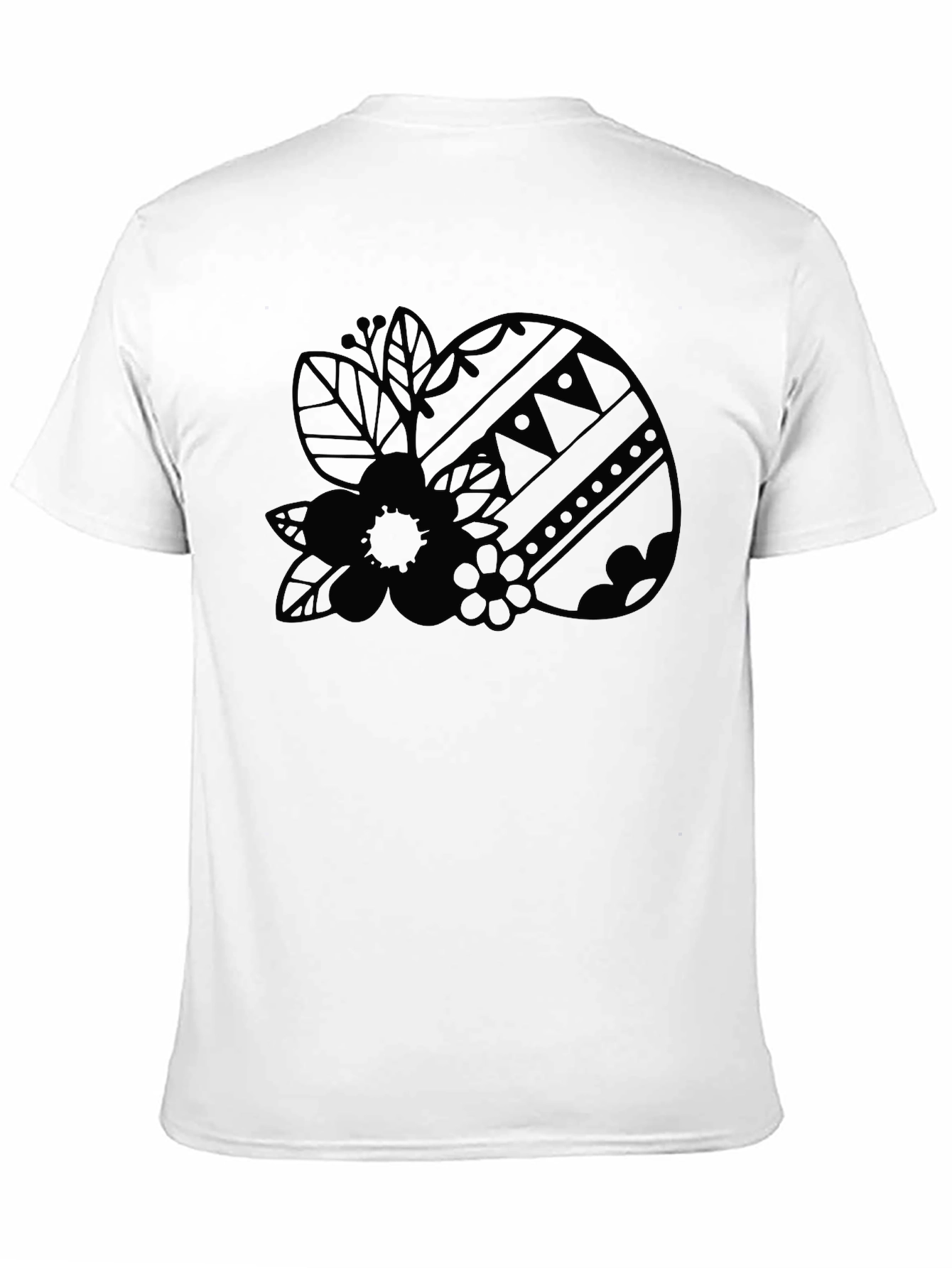 Floral Easter Egg Black Graphic Tee
