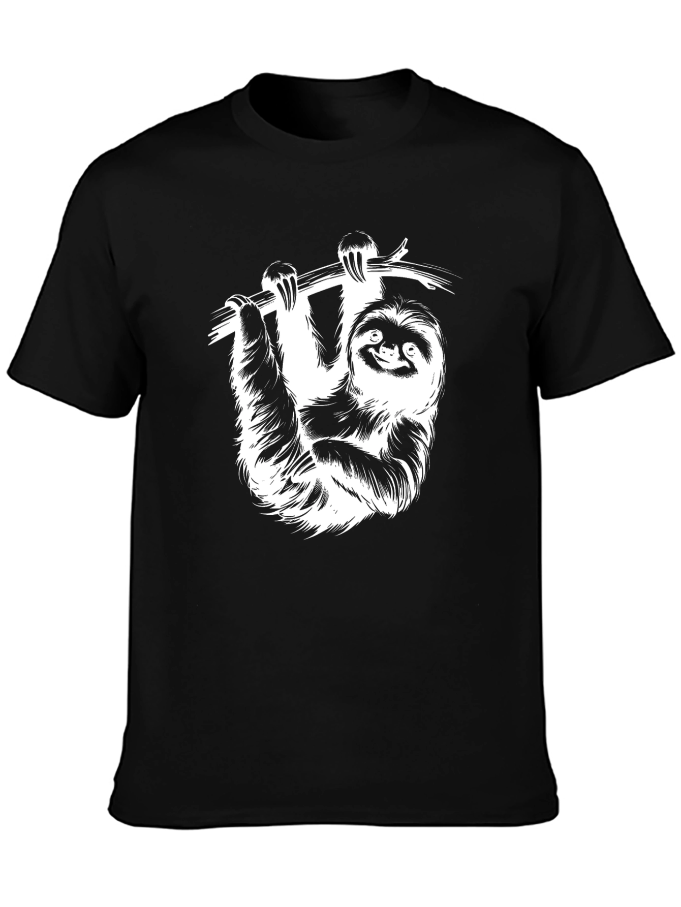 Sloth Graphic Tee - Mens Black T-Shirt