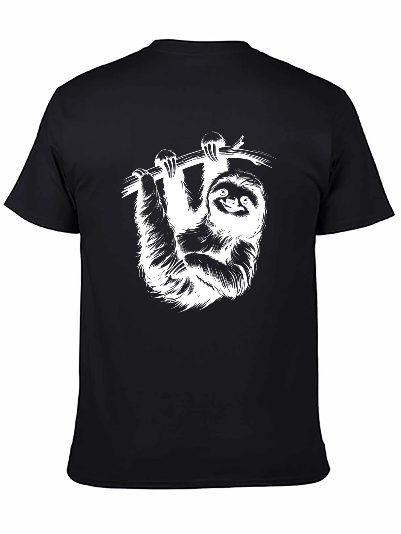 Sloth Graphic Tee - Mens Black T-Shirt