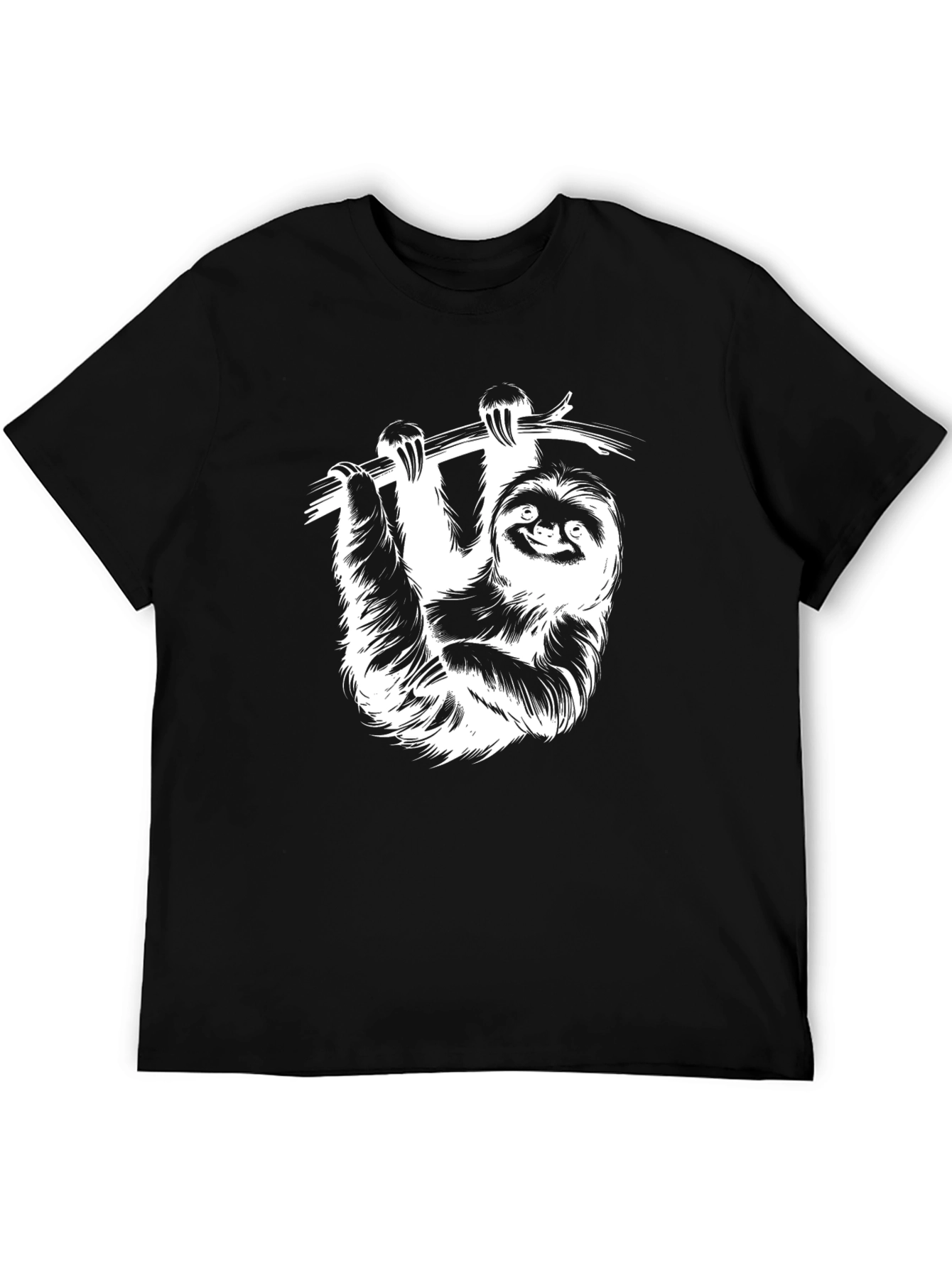 Sloth Graphic Tee - Mens Black T-Shirt