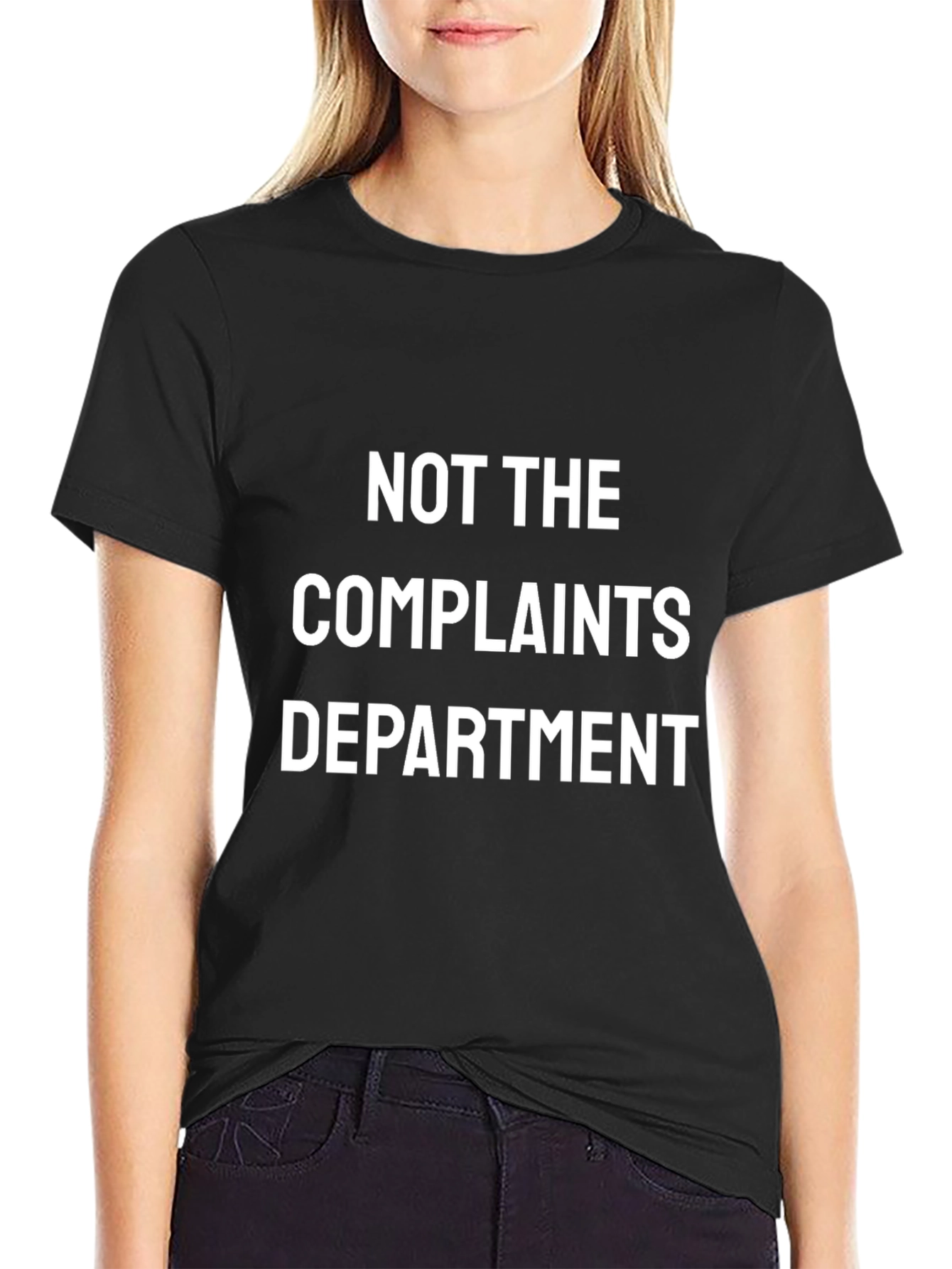 Not The Complaints Department Black Graphic Tee
