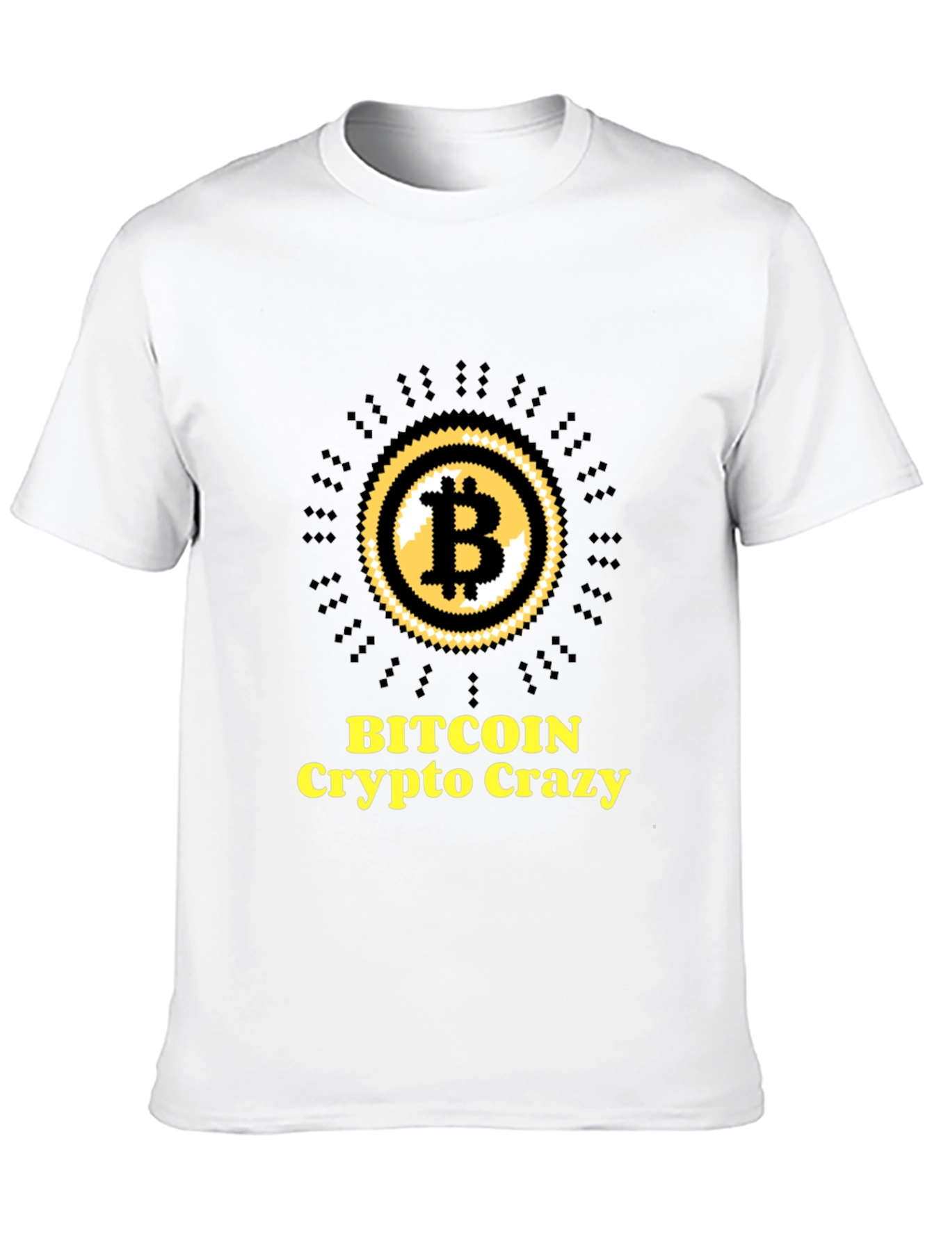 Bitcoin Crypto Crazy Black Graphic Tee