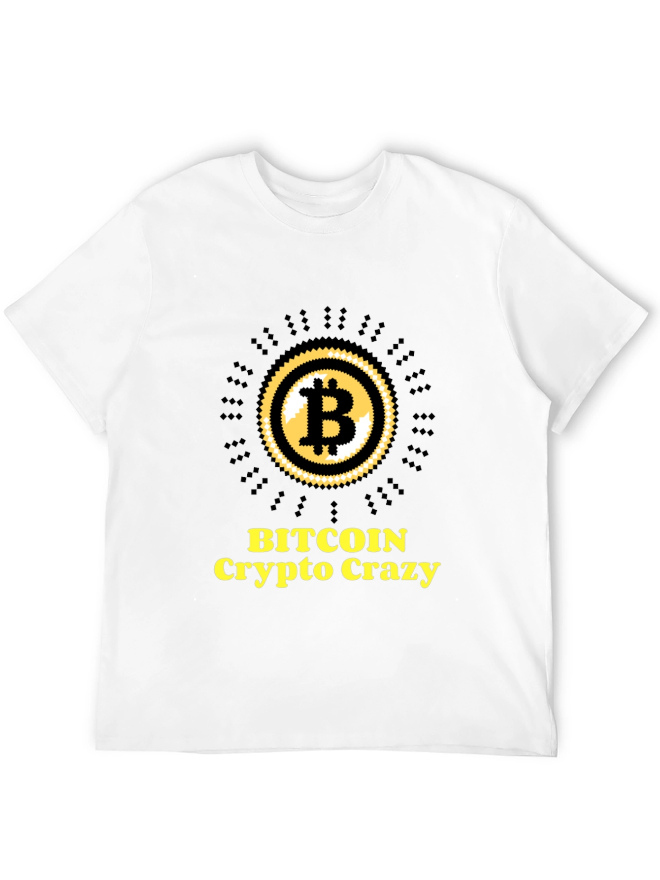 Bitcoin Crypto Crazy Black Graphic Tee