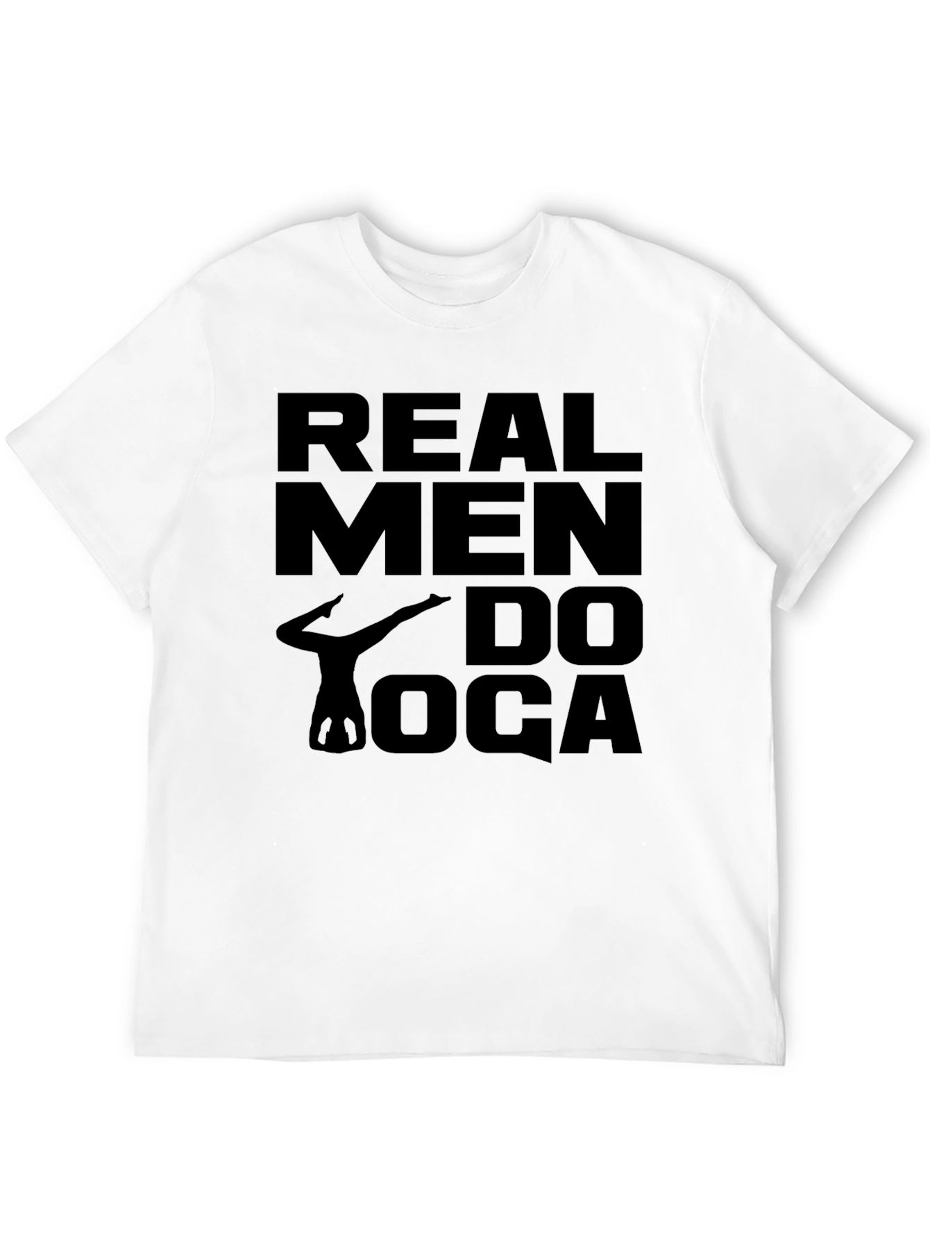 Real Men Do Yoga Black Graphic Tee