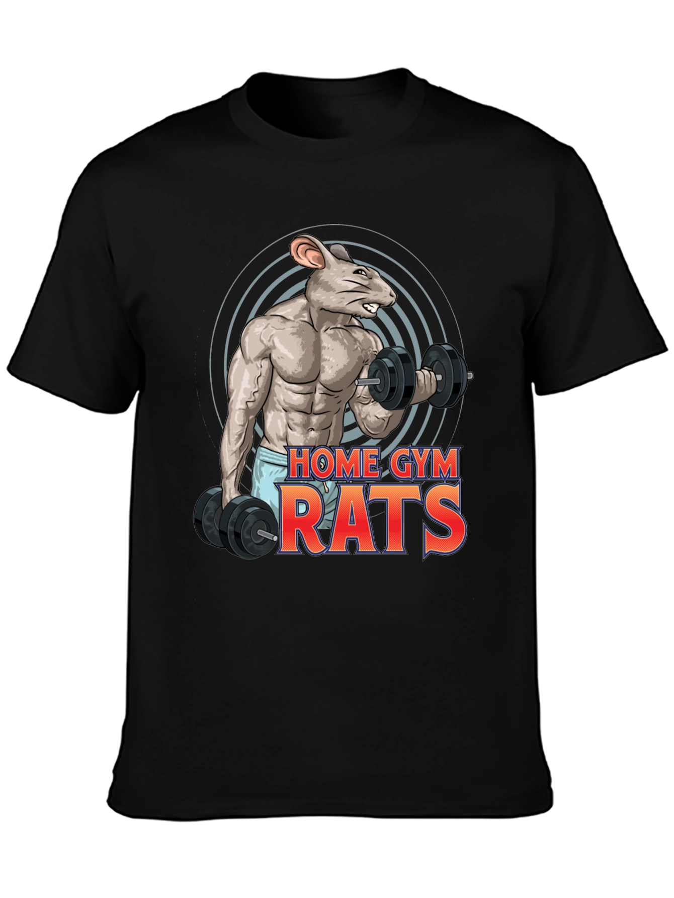 Home Gym Rats T-Shirt: Workout Rat Design