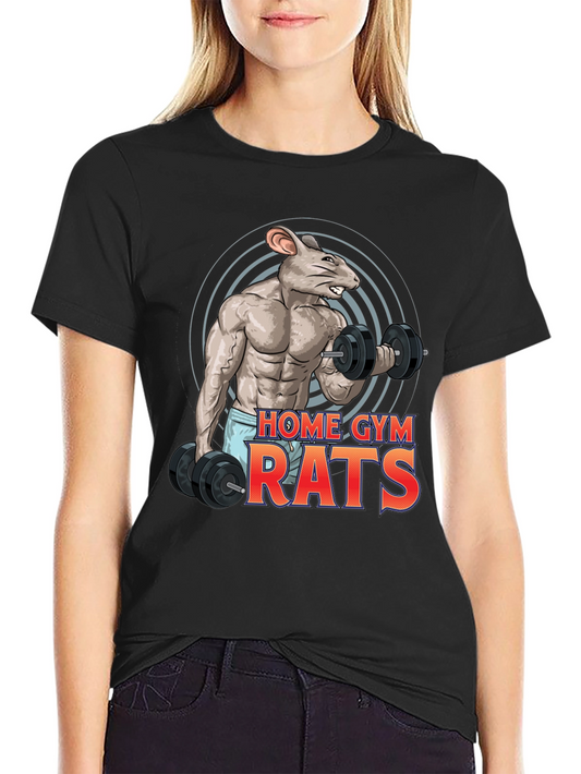 Home Gym Rats T-Shirt: Workout Rat Design