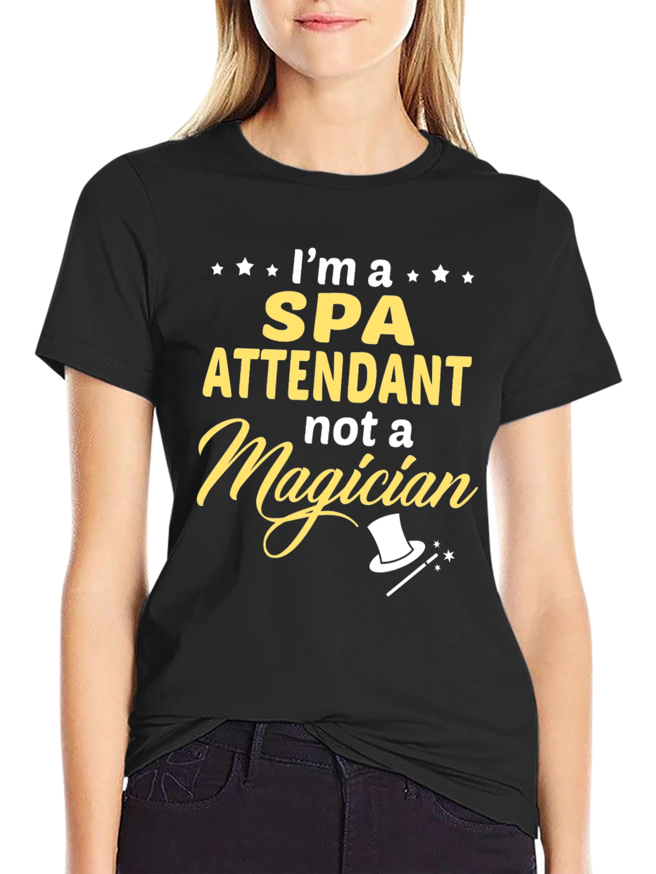 Spa Attendant Not a Magician Graphic T-Shirt