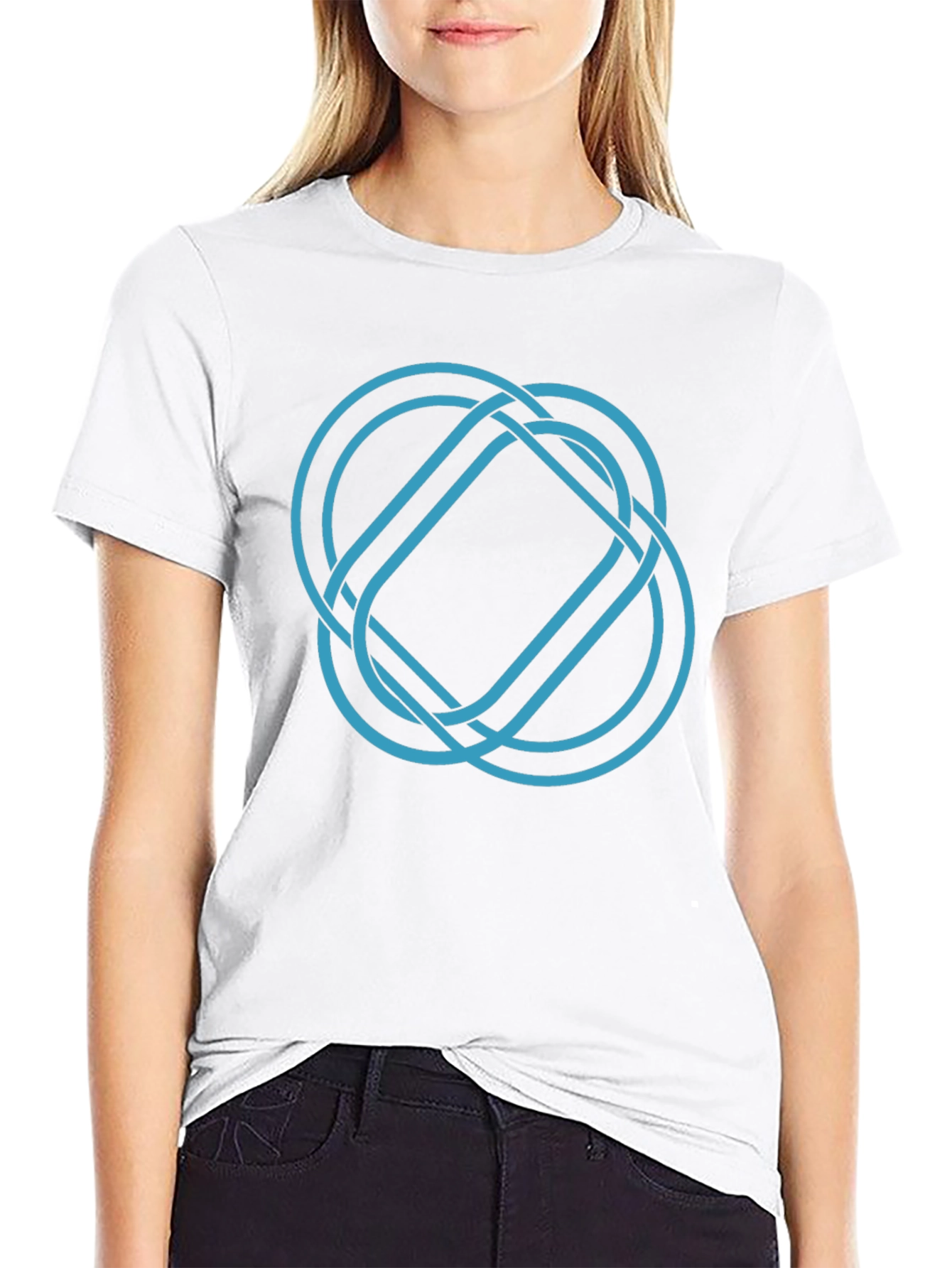Geometric Knot Tee - Stylish Graphic Print Shirt