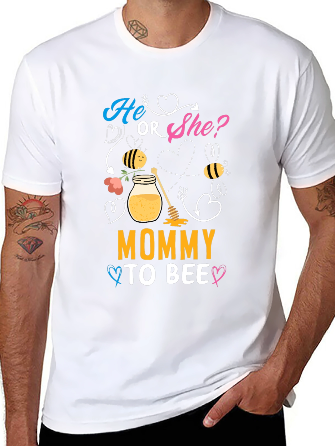 Mommy To Bee T-Shirt Gender Reveal Tee