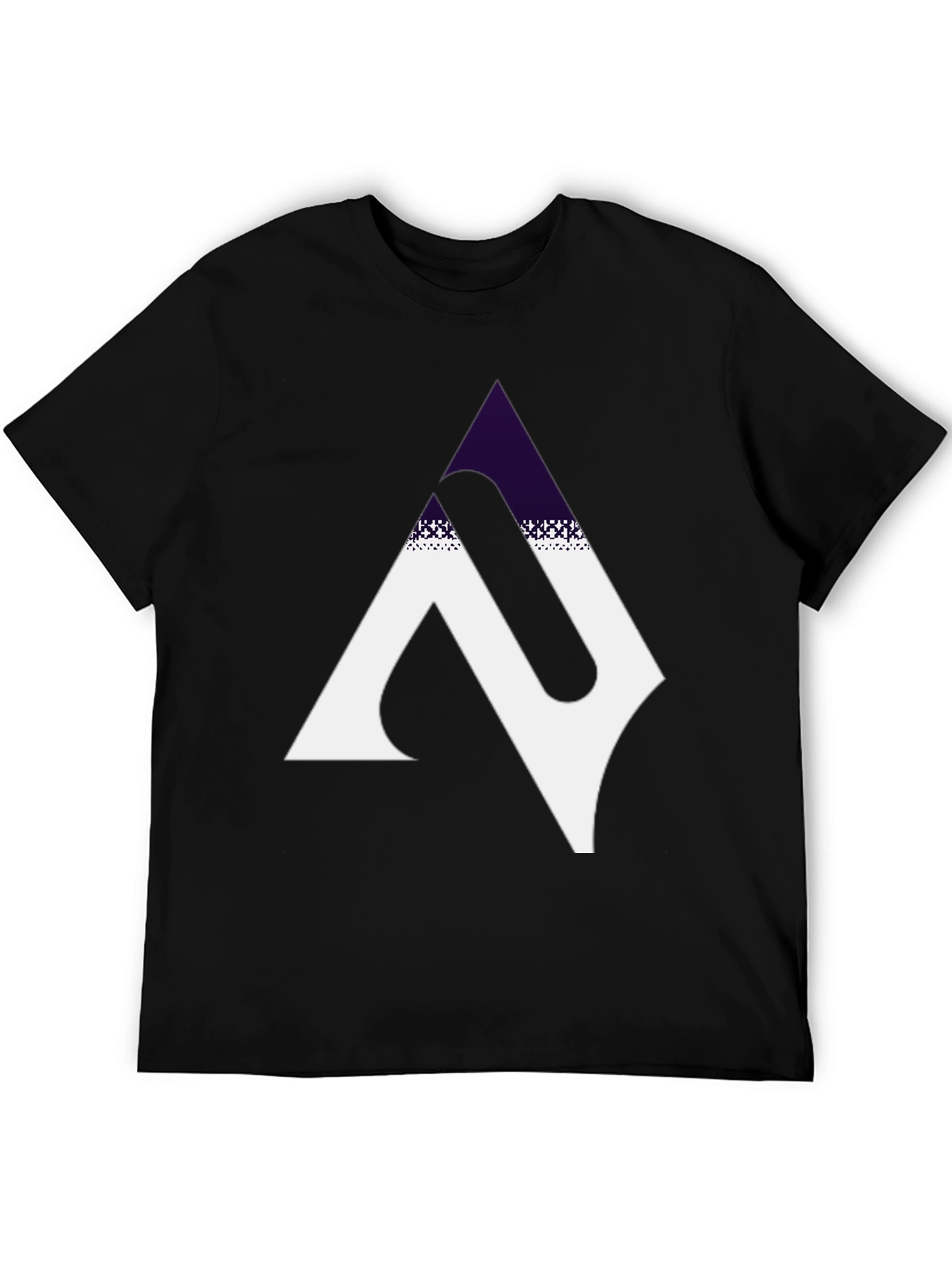 Modern Geometric Graphic Black T-Shirt